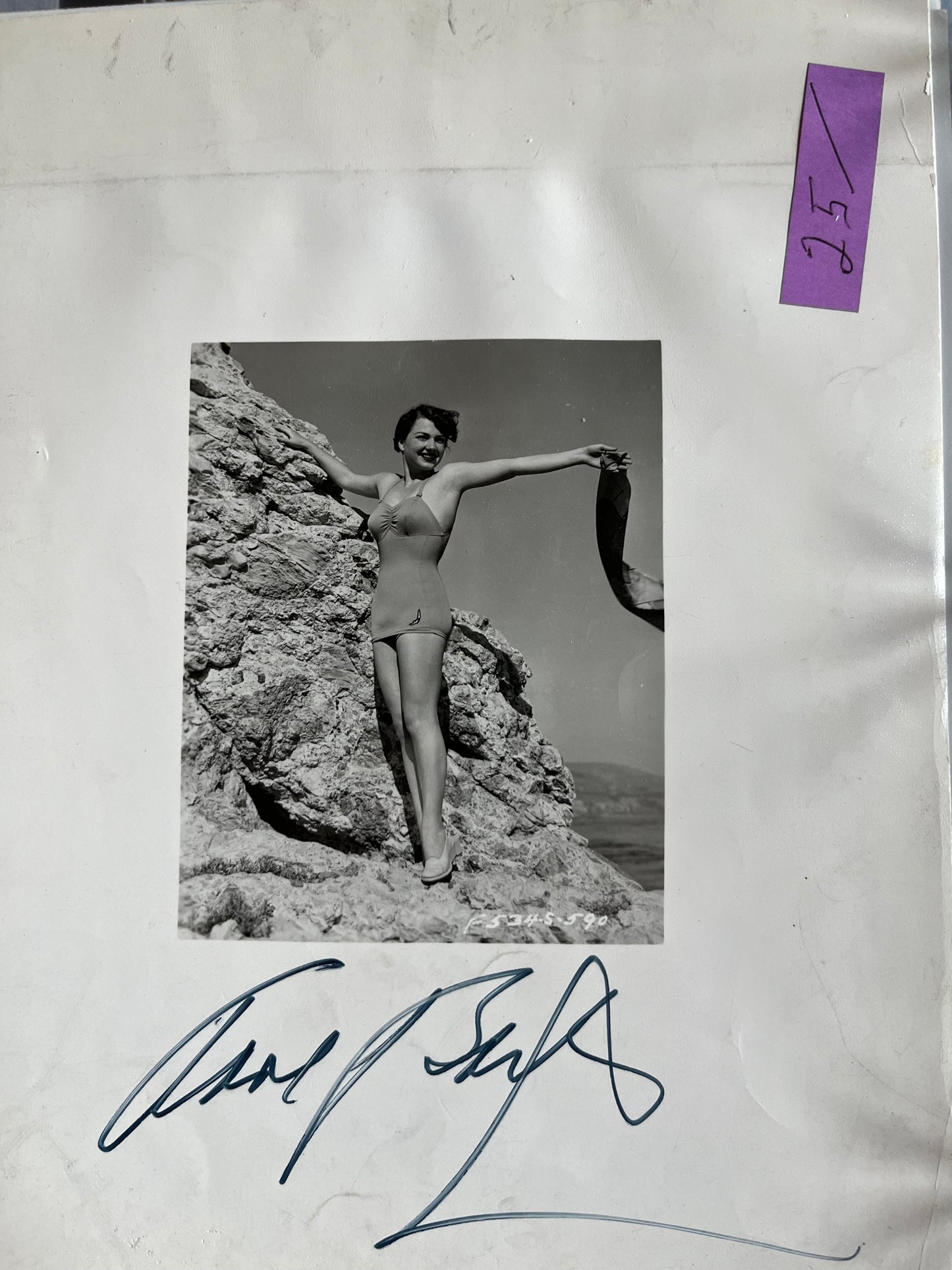 ANNE BAXTER, actress, autograph