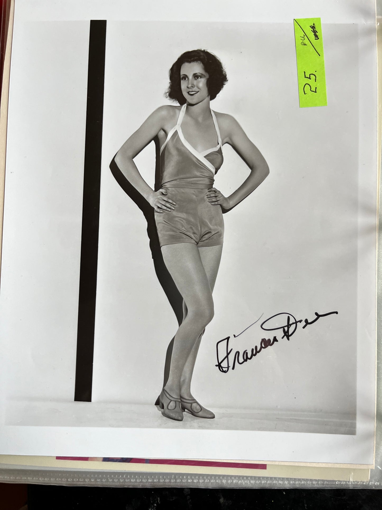 FRANCES DEE, actress, autograph