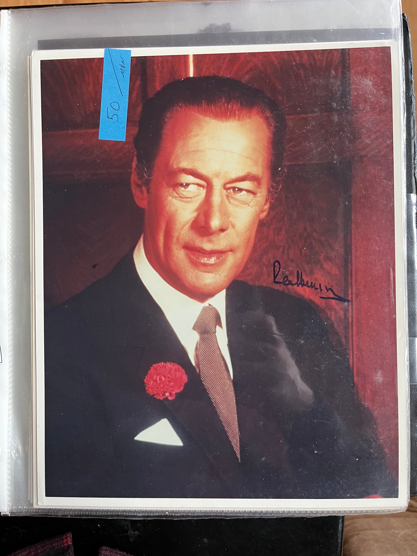 REX HARRISON, autograph