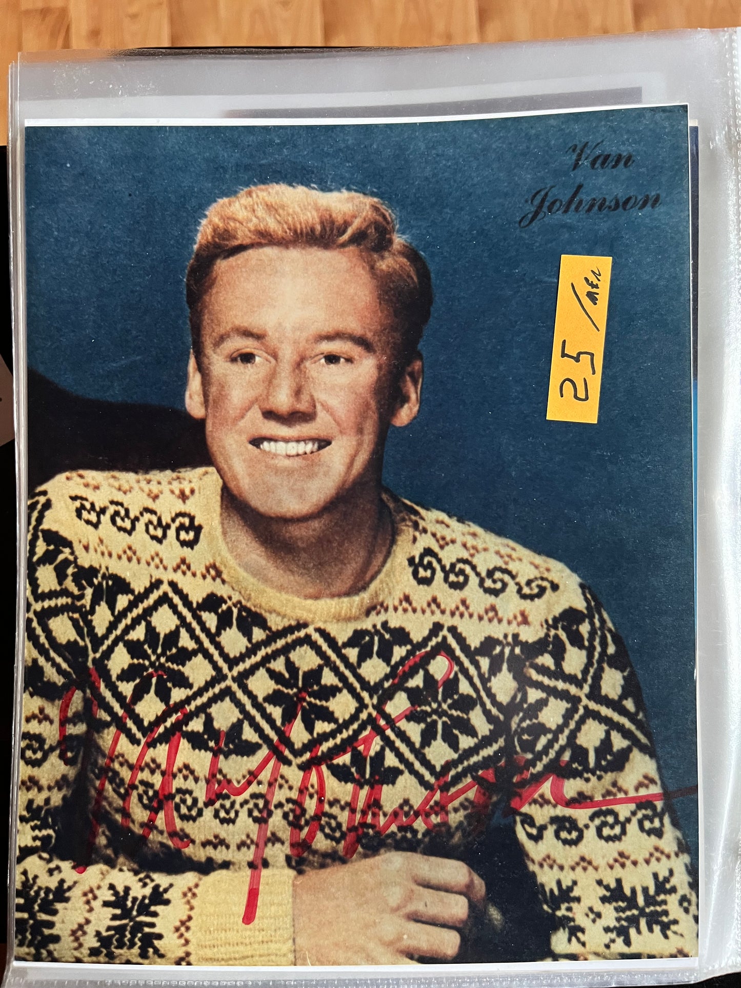VAN JOHNSON, autograph