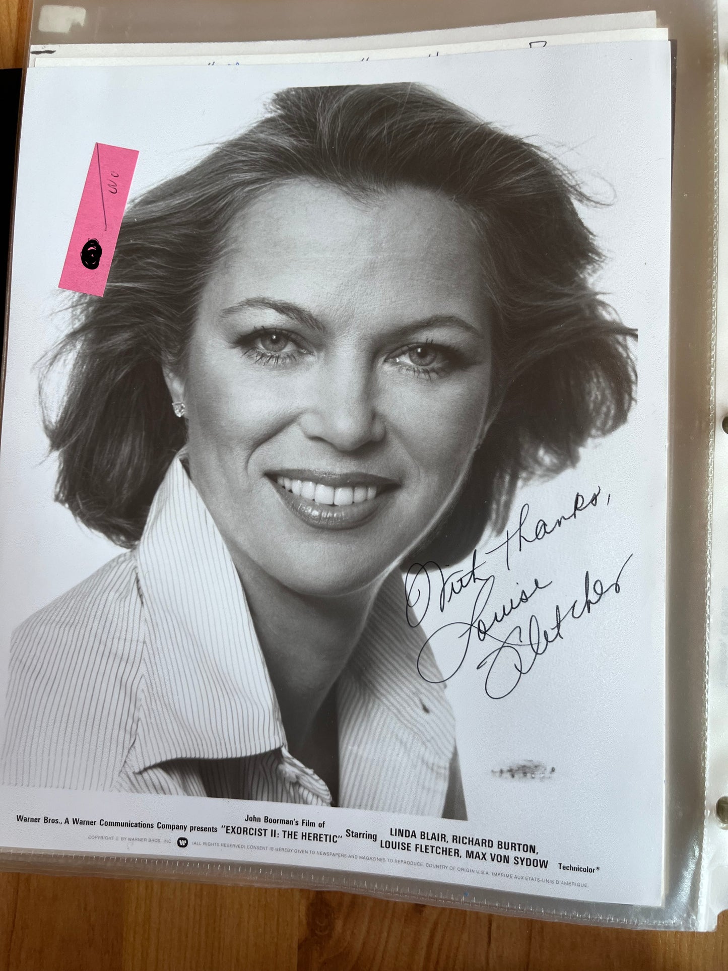 LOUISE FLETCHER, autograph