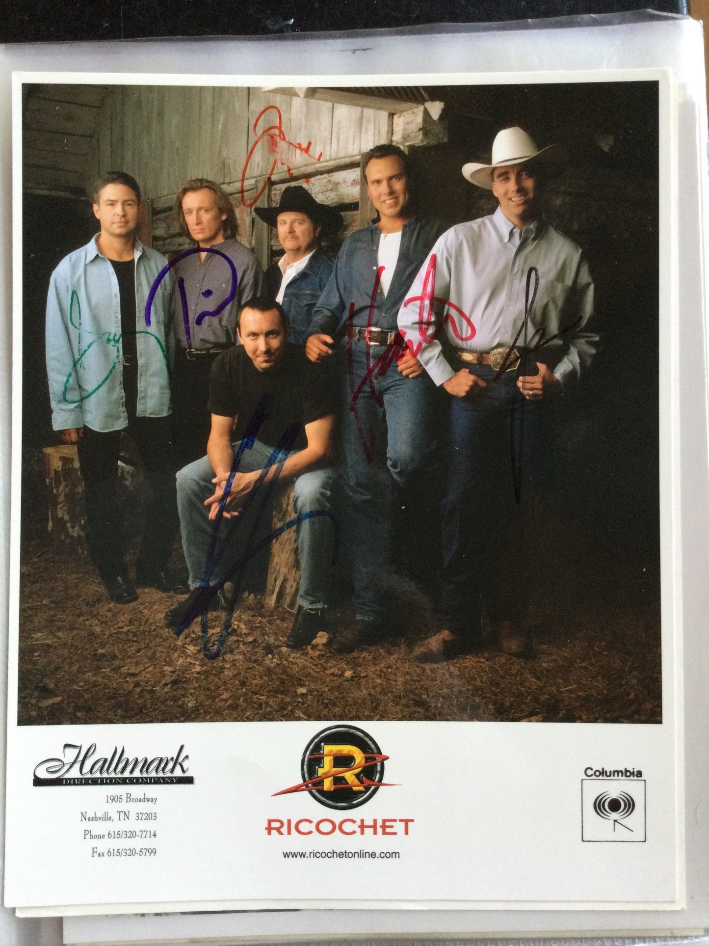 RICOCHET, six autographs