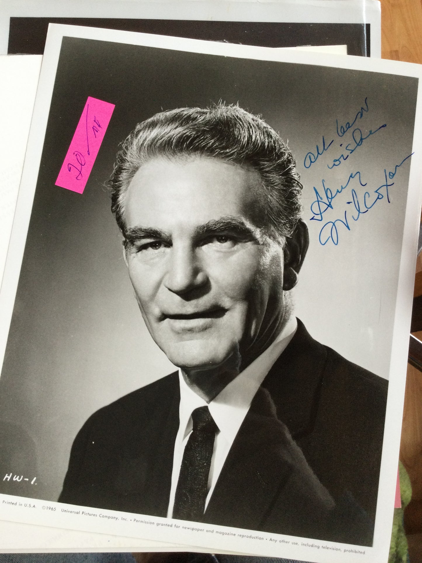 HENRY WILCOXON, autograph