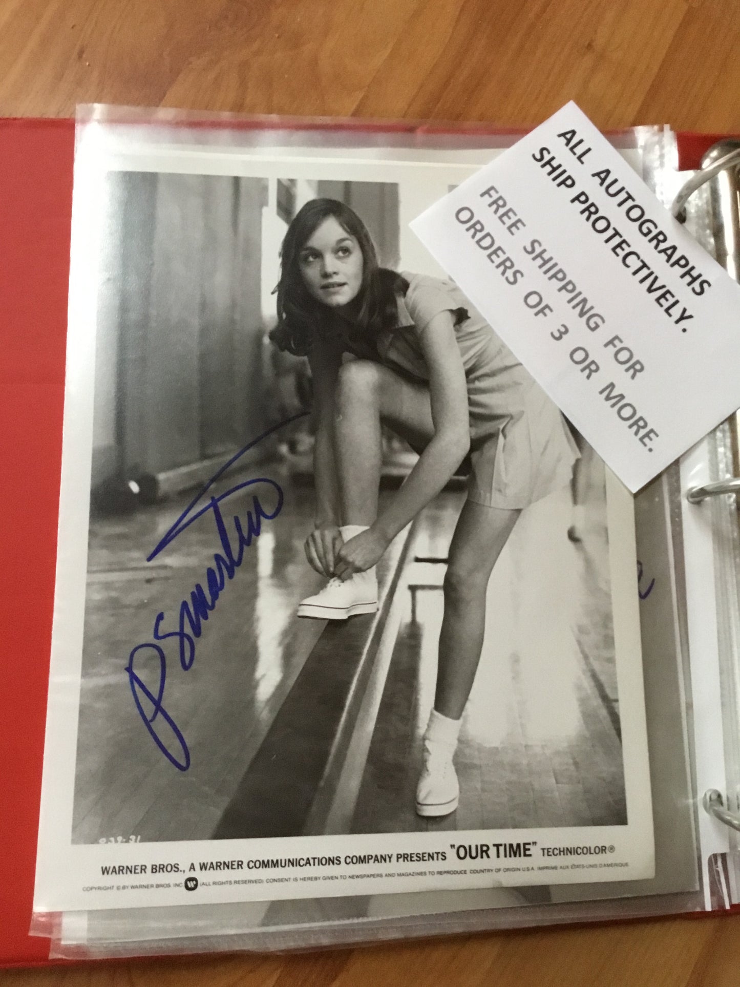 Pamela Sue Martin autograph OUR TIME