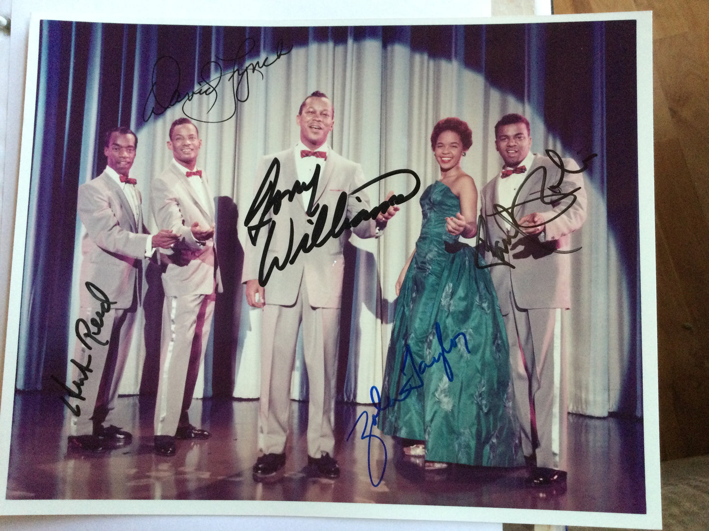 THE PLATTERS, five autographs