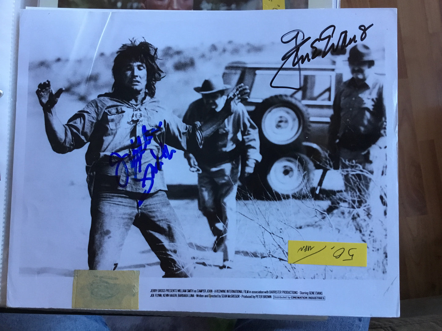 Gene Evans and William Smith, CAMPER JOHN, autographs