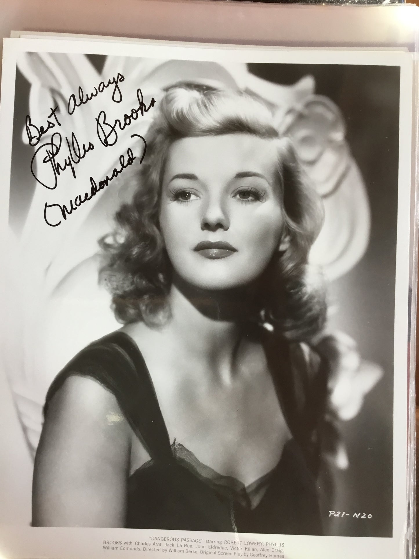 Phyllis Brooks actress autograph