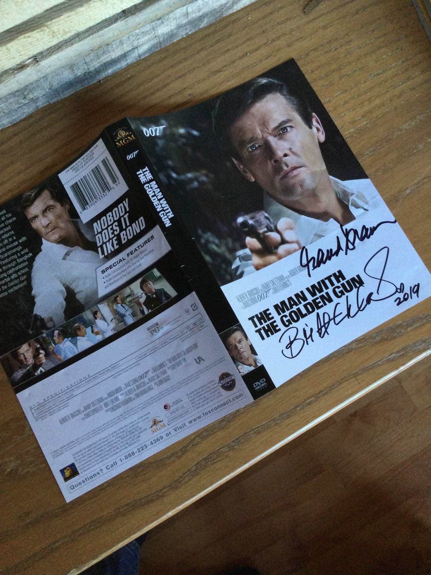 MAN WITH THE GOLDEN GUN (DVD) Autographed by Two Bond Girls