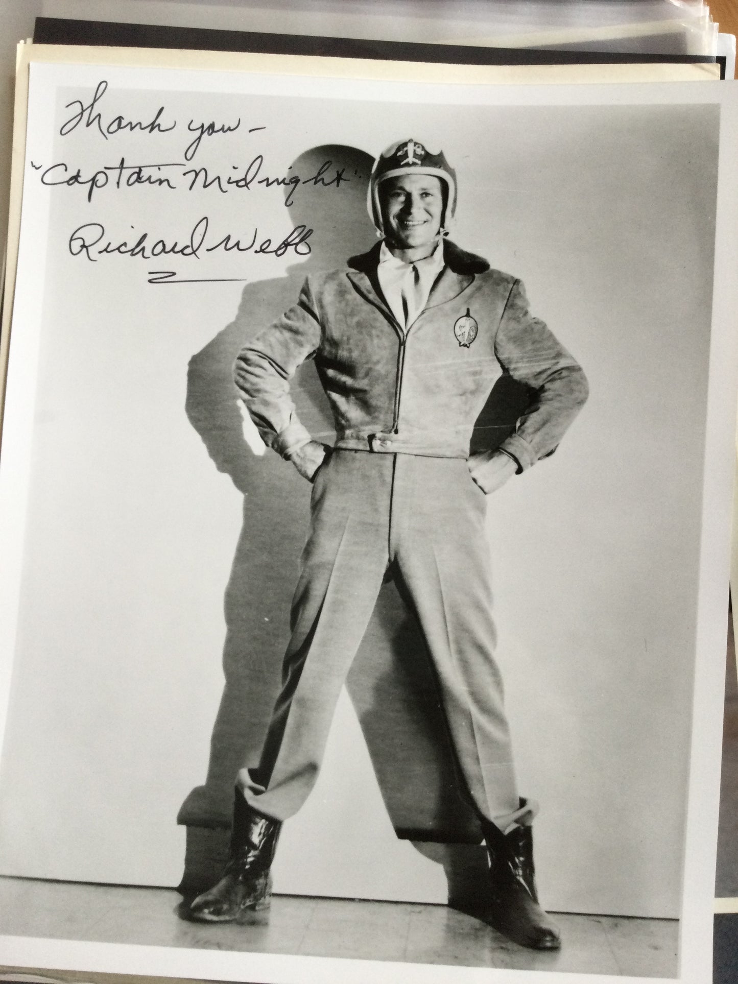 RICHARD WEBB, CAPTAIN MIDNIGHT, autograph