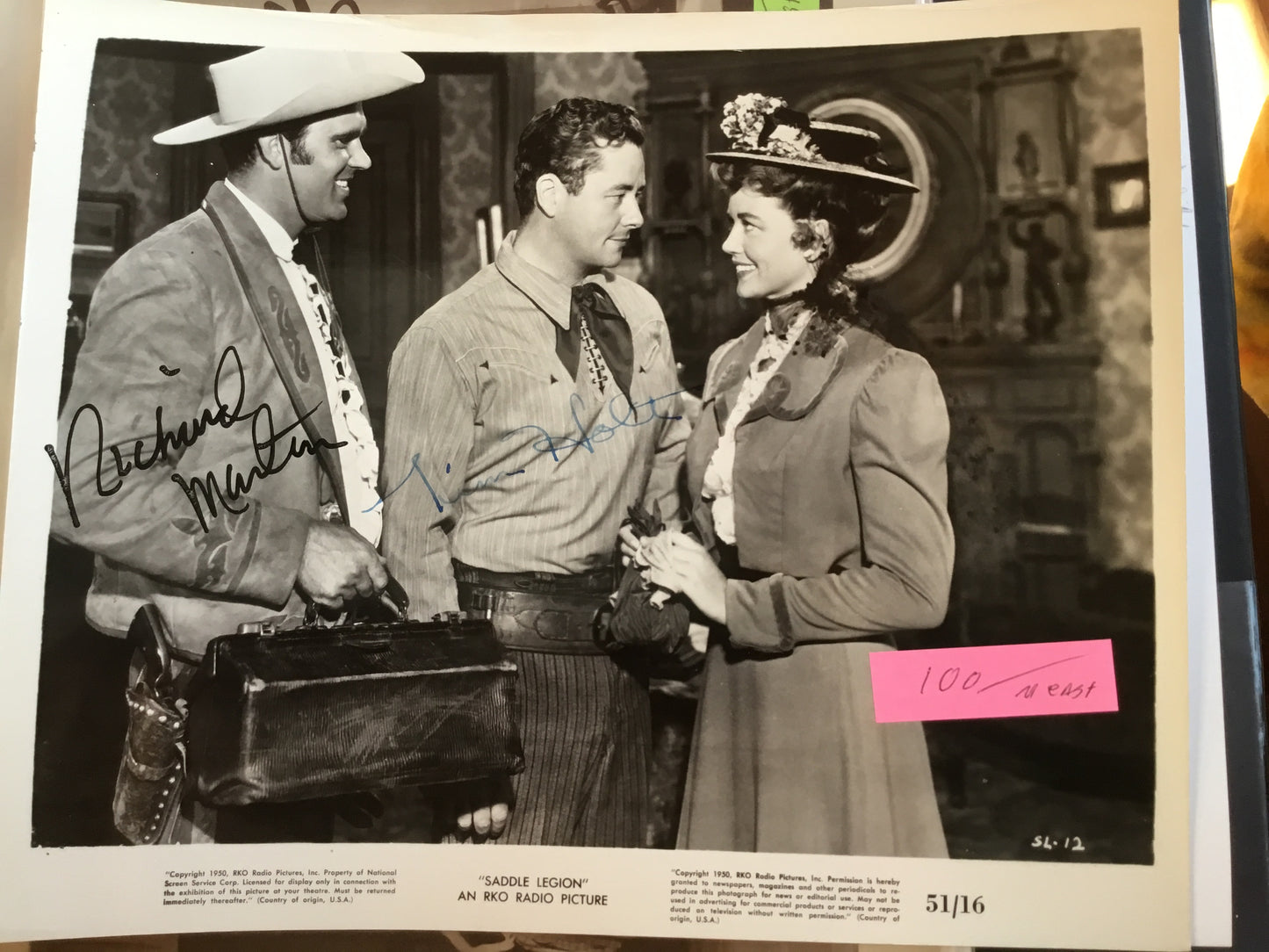 SADDLE LEGION, Tim Holt, Richard Martin, autographs