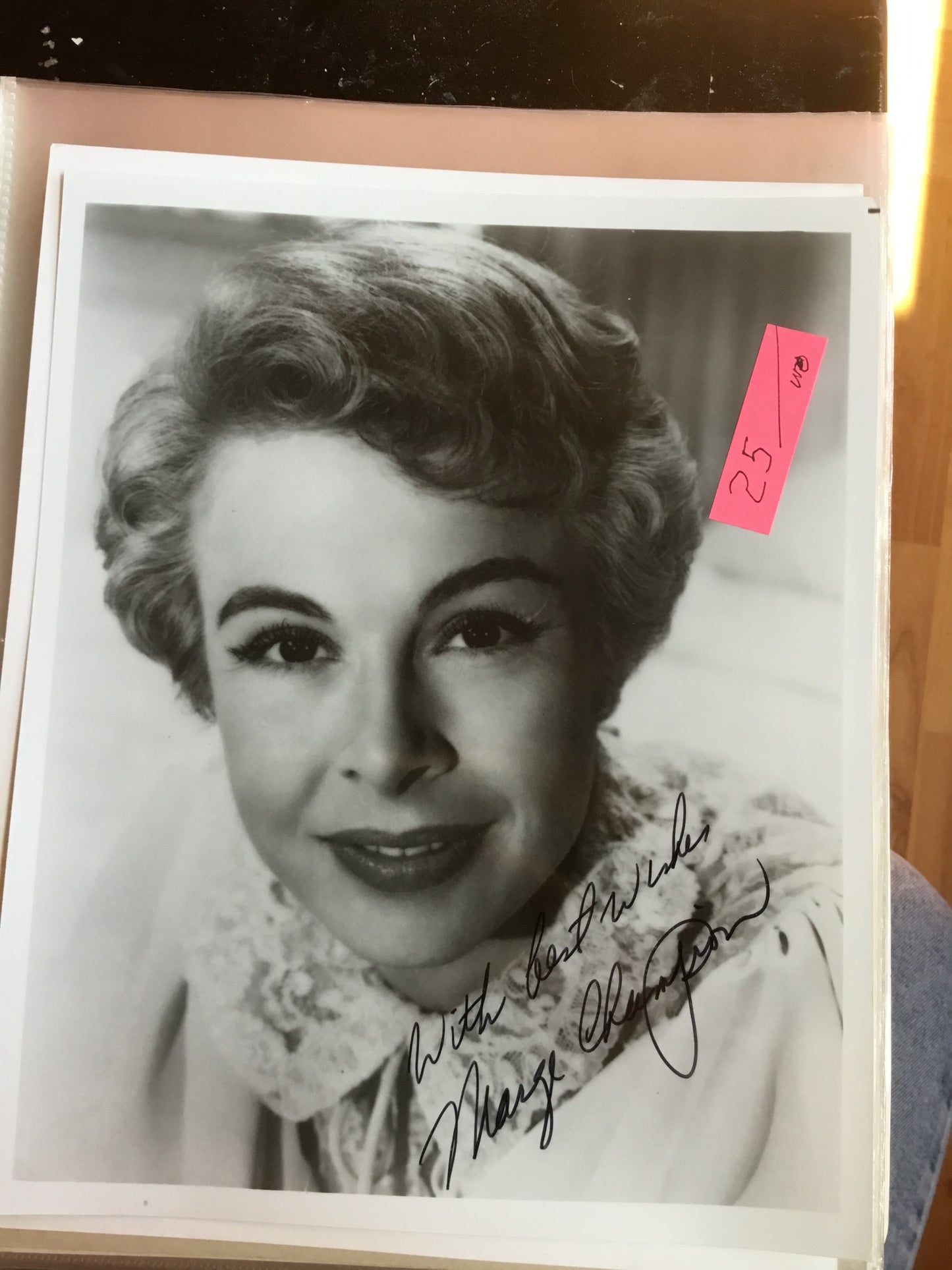 Marge Champion, autograph