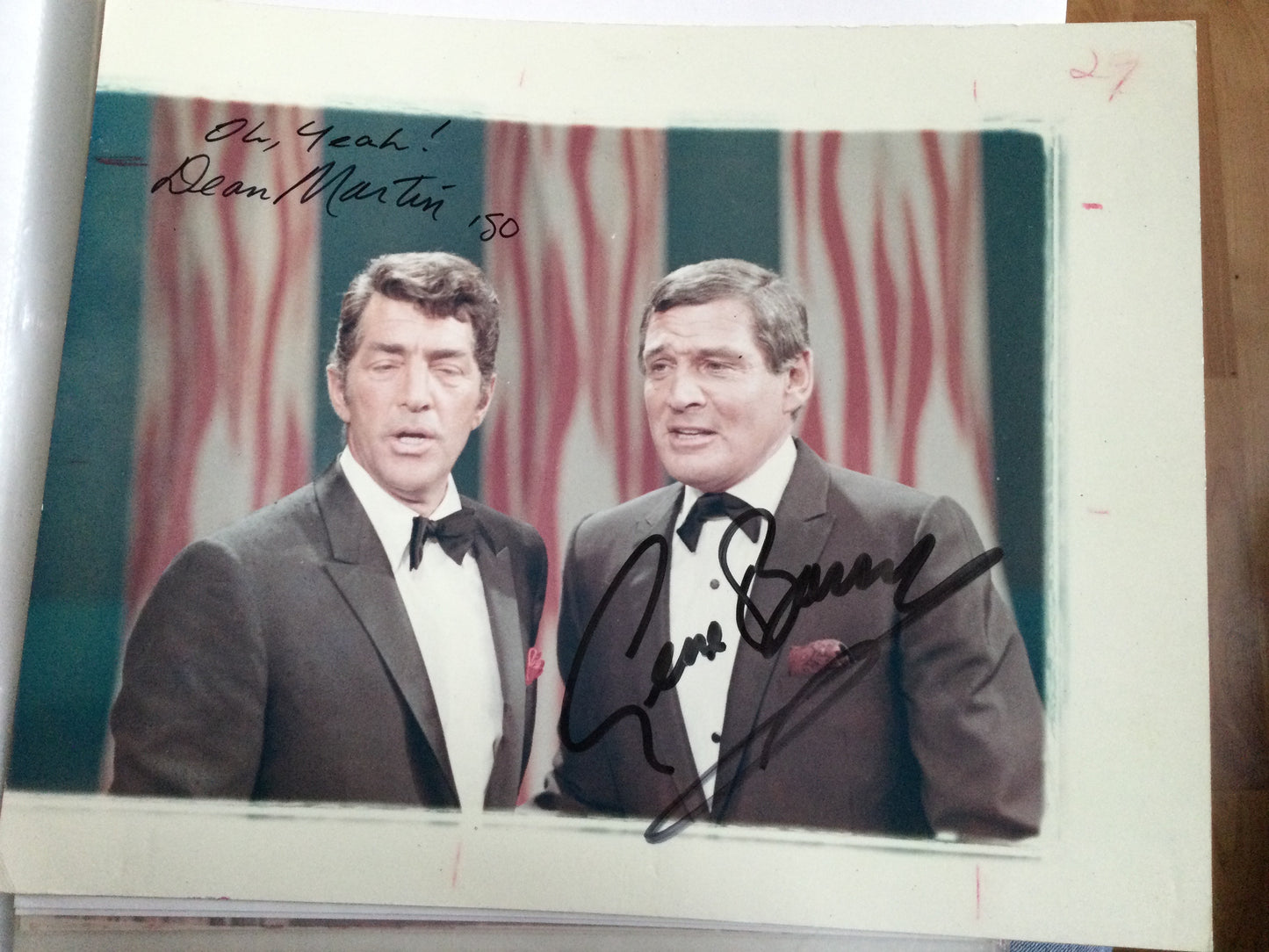 DEAN MARTIN and GENE BARRY, autograph