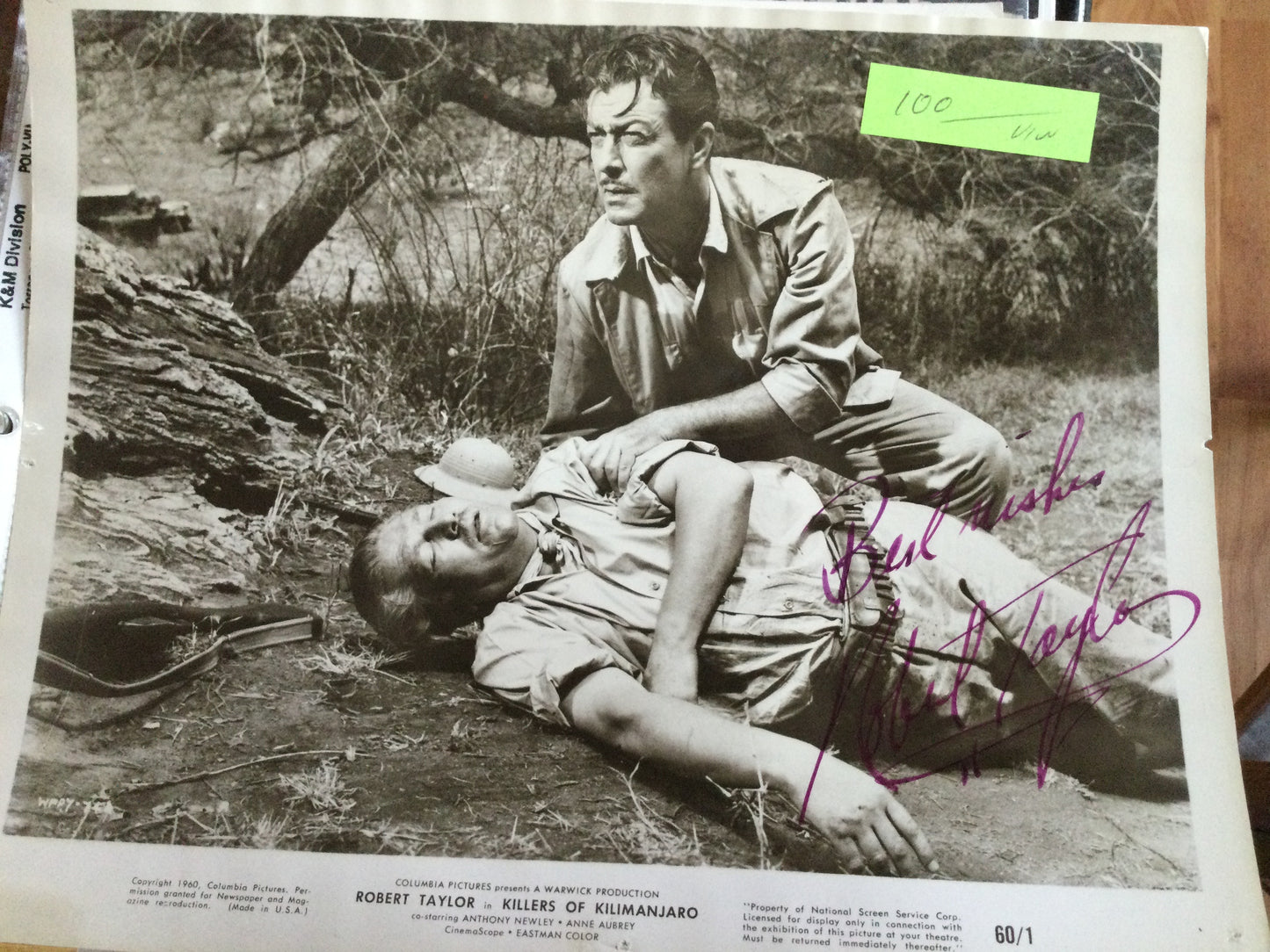 ROBERT TAYLOR, autograph
