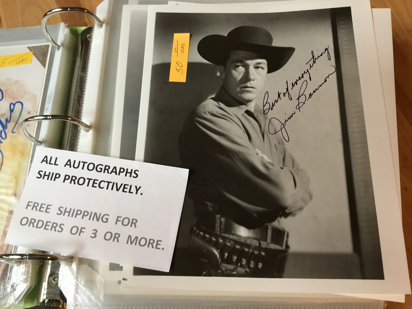 Jim Bannon as RED RYDER autograph