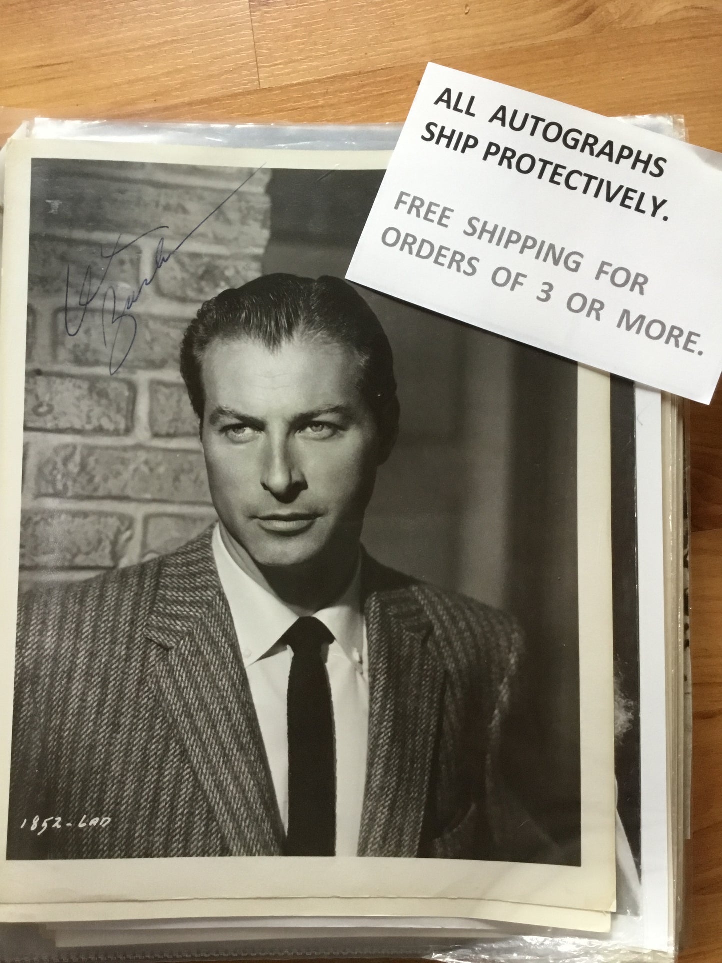Lex Barker autograph