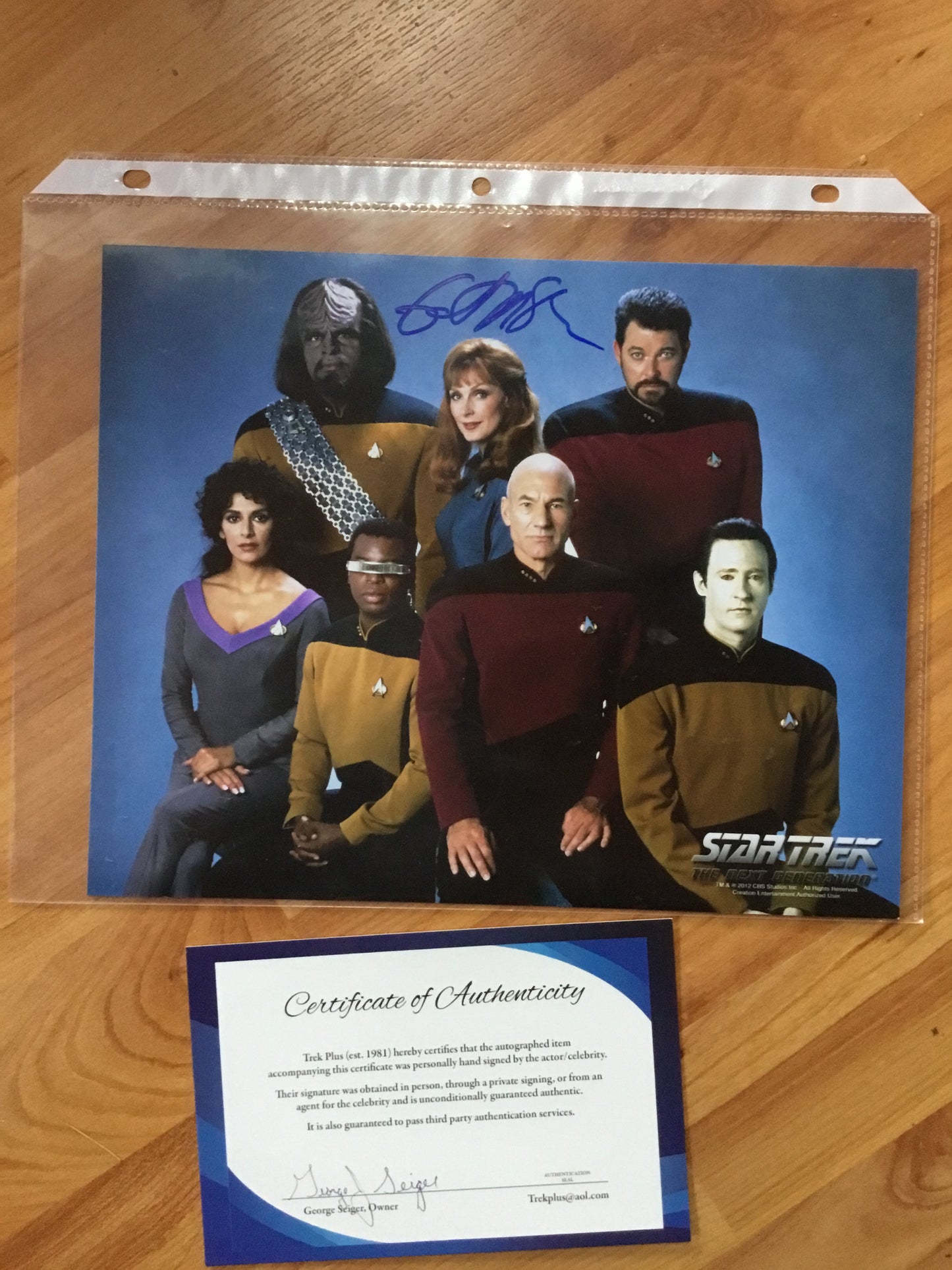Gates McFadden from STAR TREK THE NEXT GENERATION autograph
