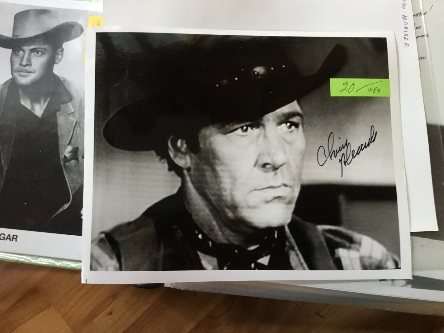 Chris Alcaide from TV WESTERNS. autograph