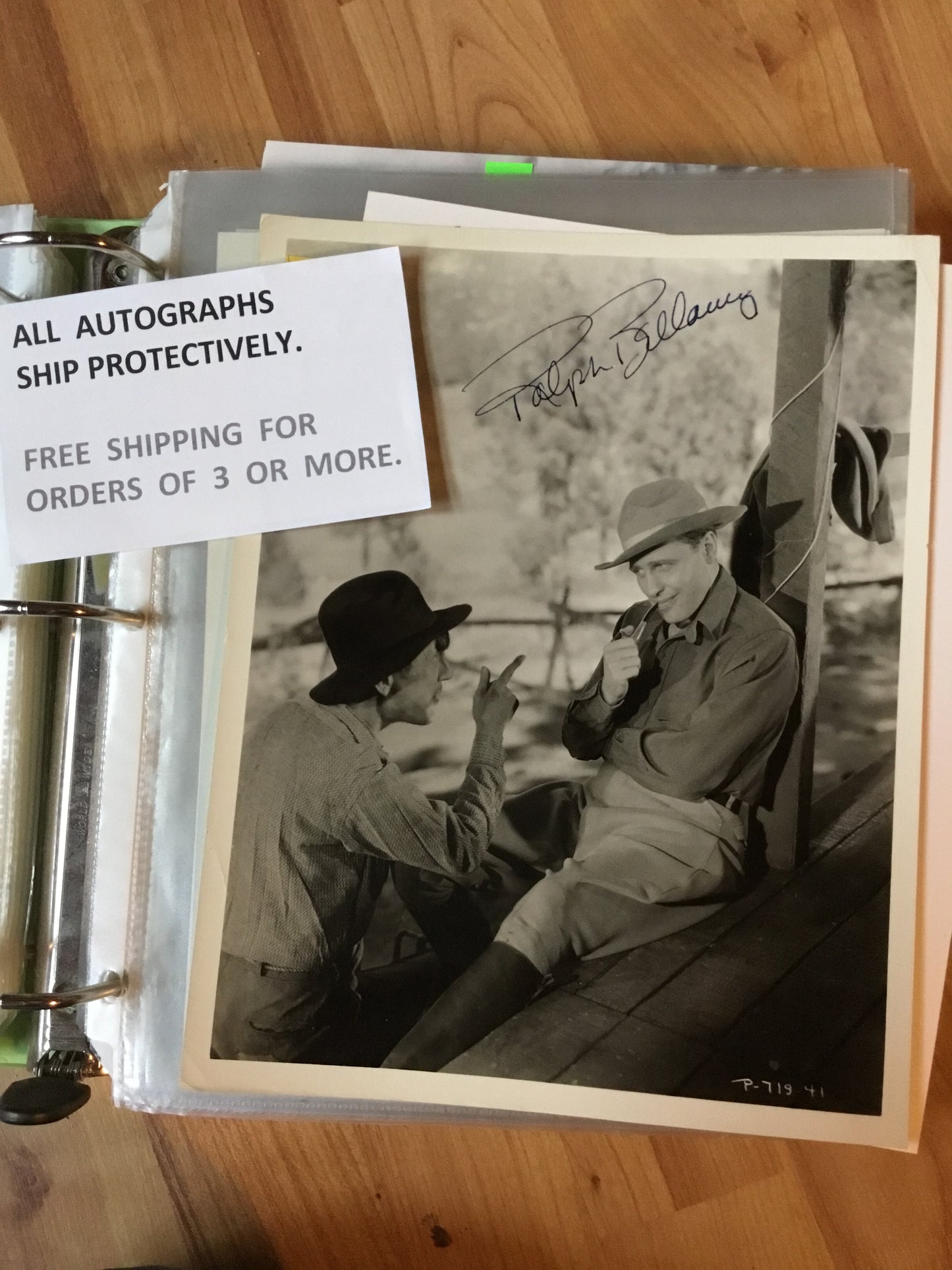 Ralph Bellamy autograph