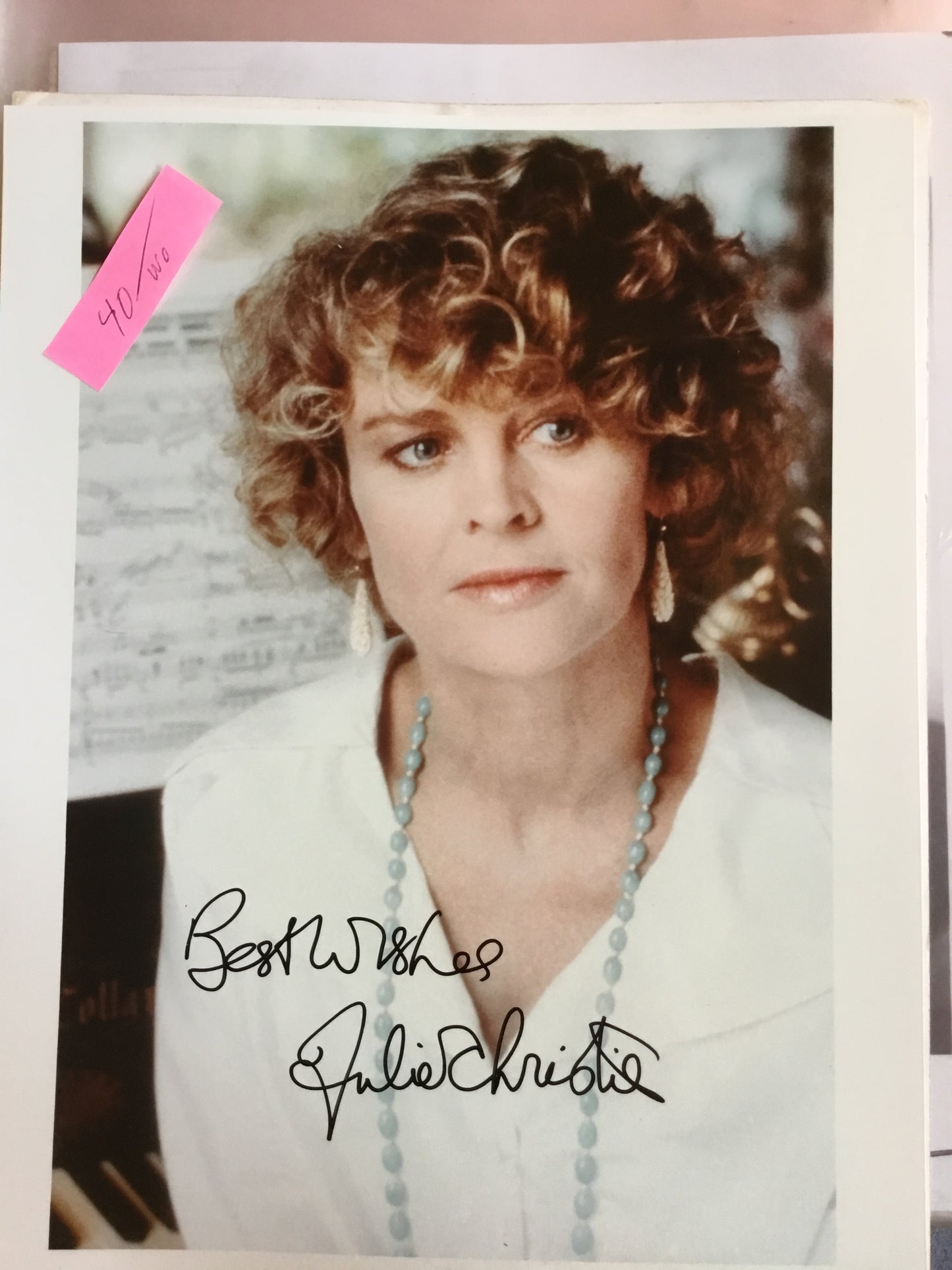 Julie Christie, autograph