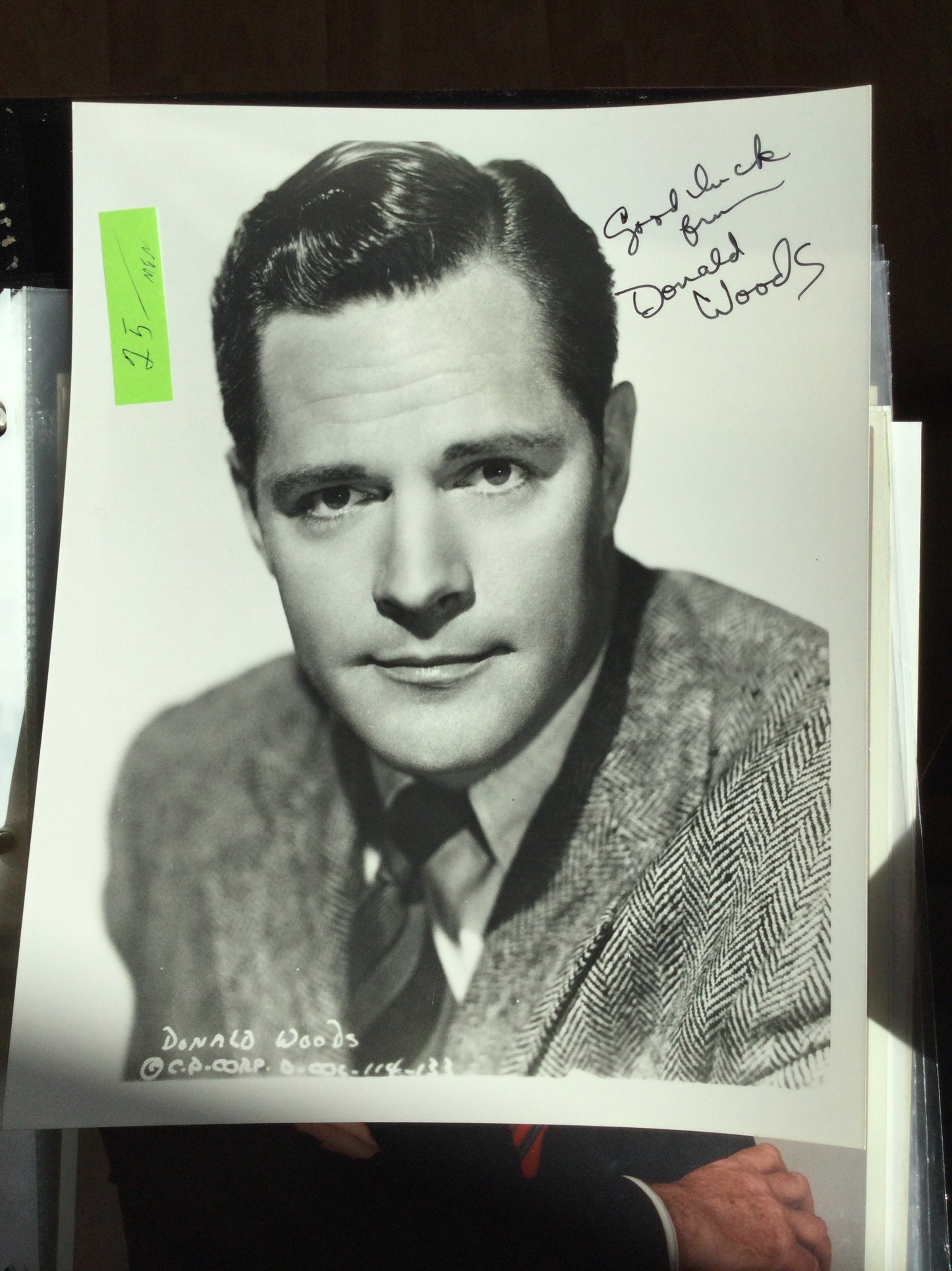 DONALD WOODS, autograph