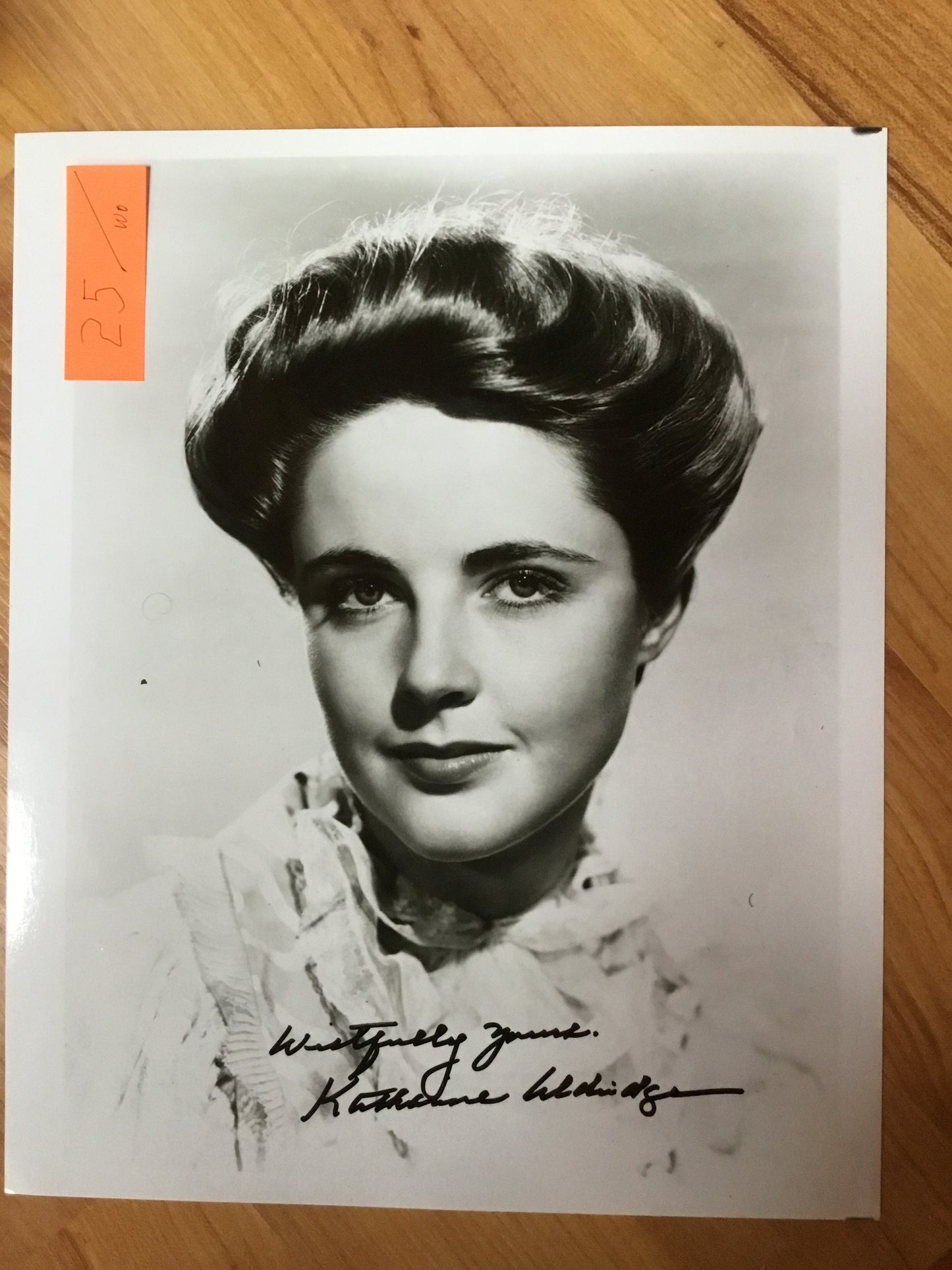 Kay Aldridge, actress, autograph