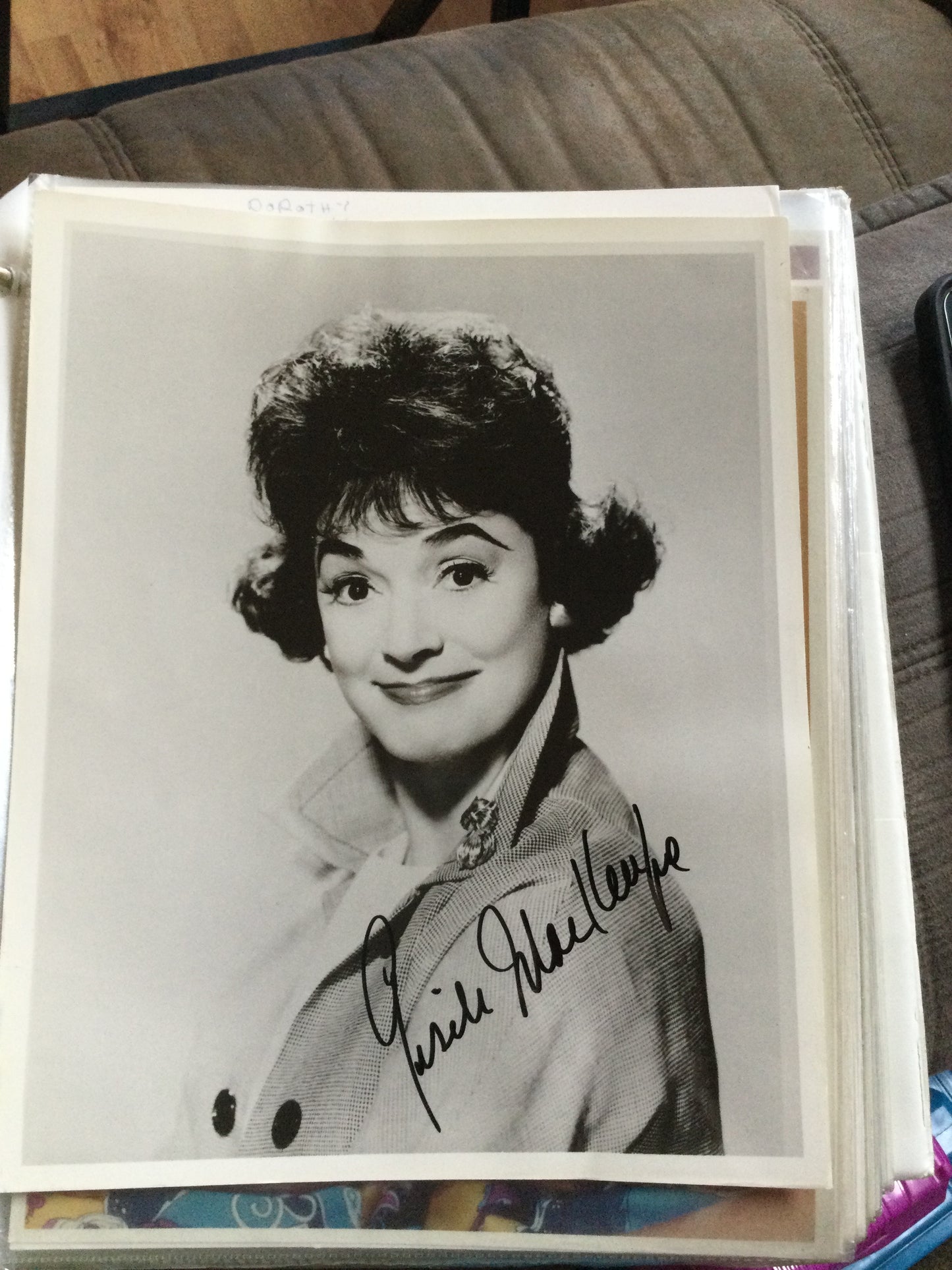 GISELE MacKENZIE, autograph