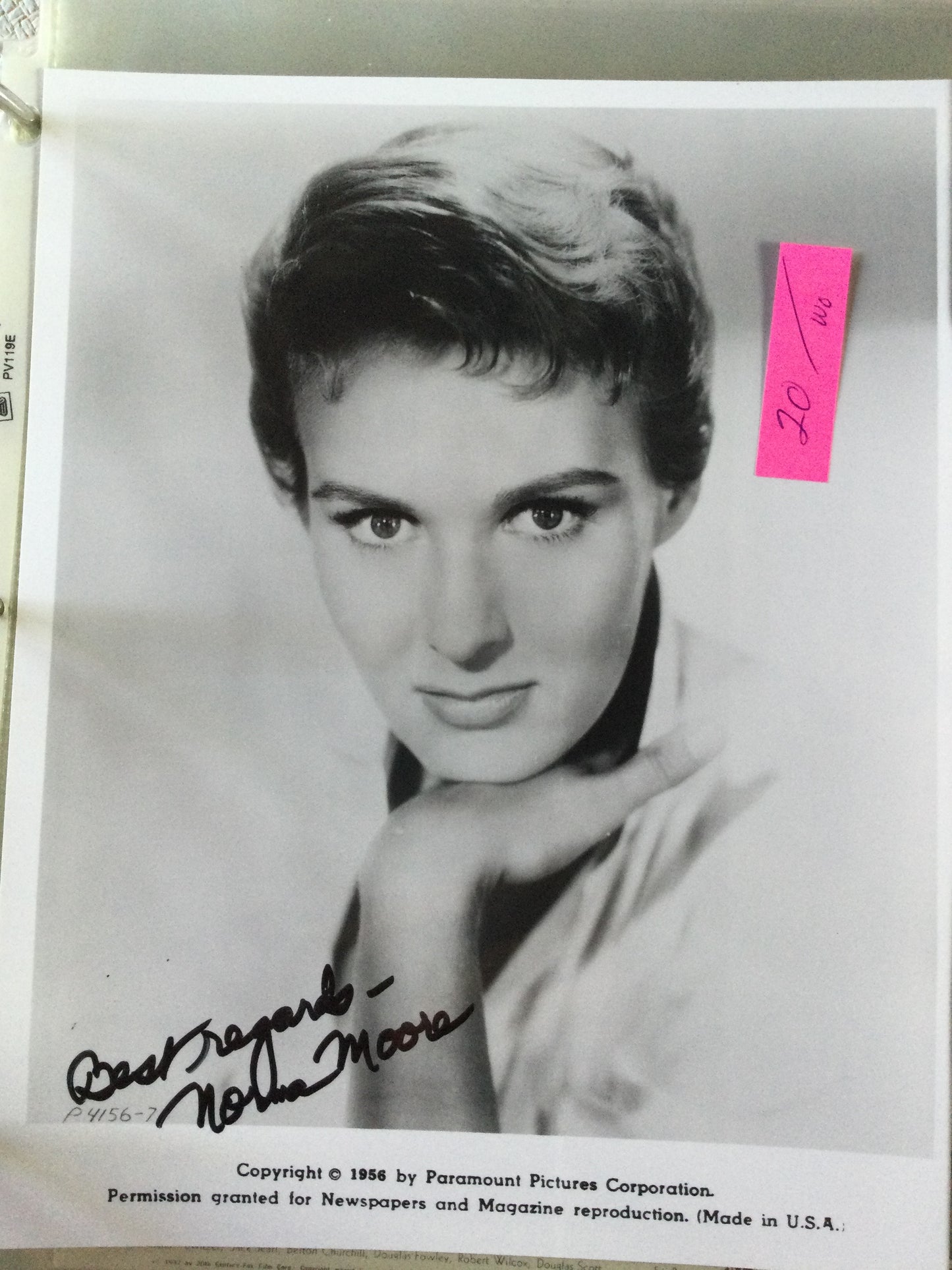 NORMA MOORE, autograph