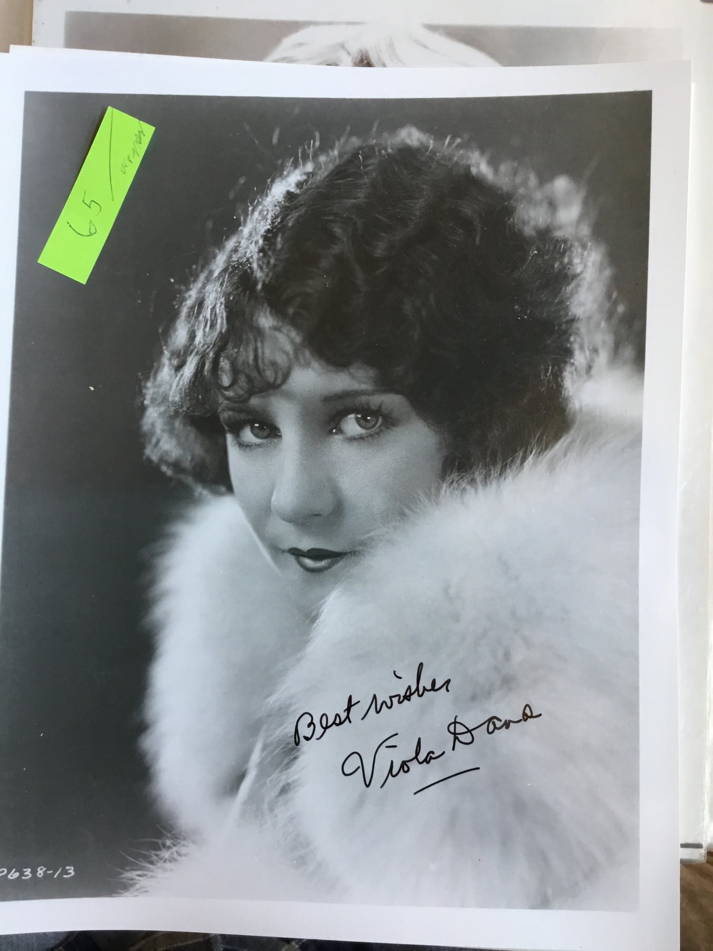 Viola Dana, silent screen actress, autograph