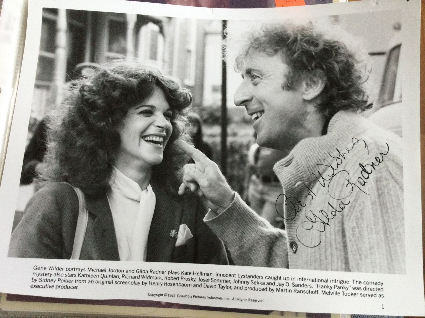 GILDA RADNER, Hanky Panky, autograph