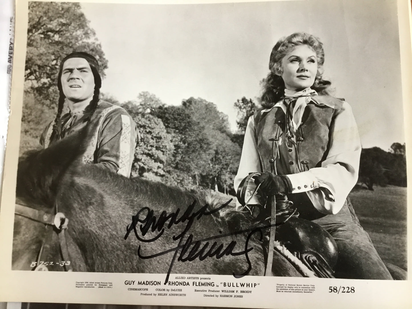 RHONDA FLEMING, autograph