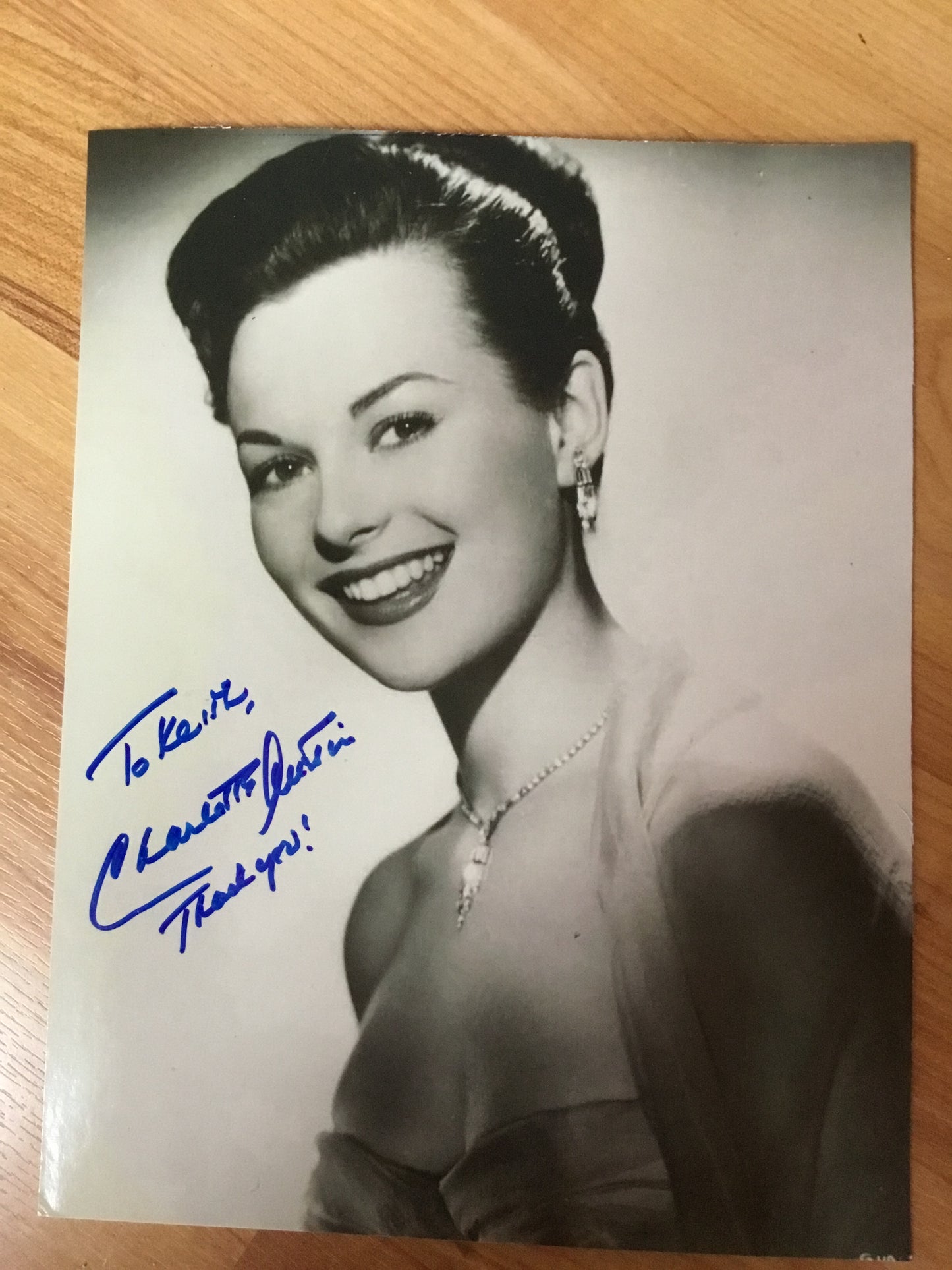 Charlotte Austin, autograph