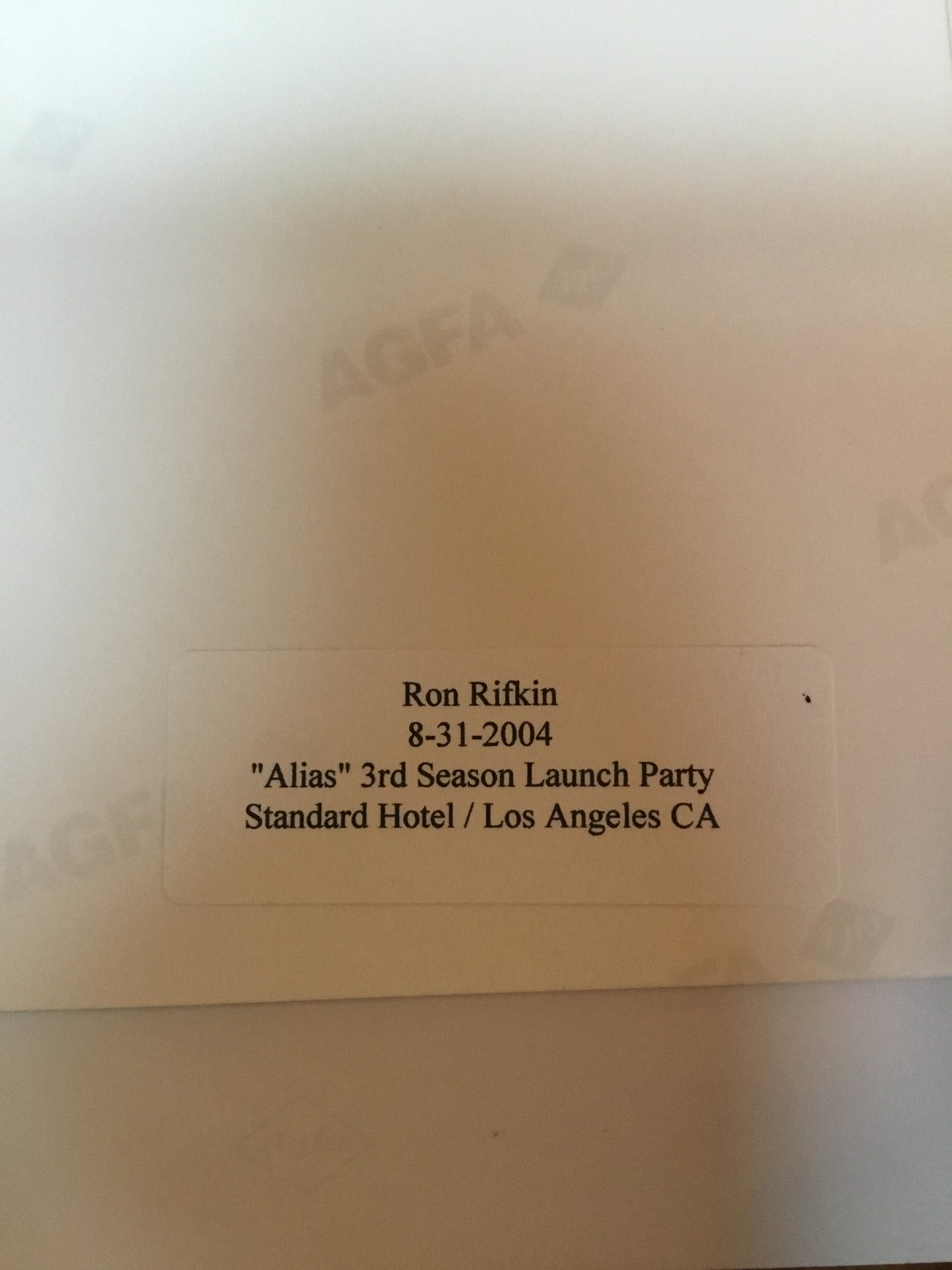 Ron Rifkin, ALIAS, autograph