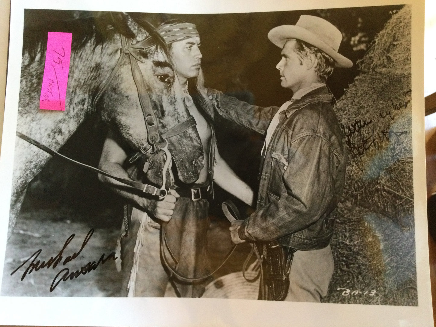 BROKEN ARROW, John Lupton, Michael Ansara, two autographs