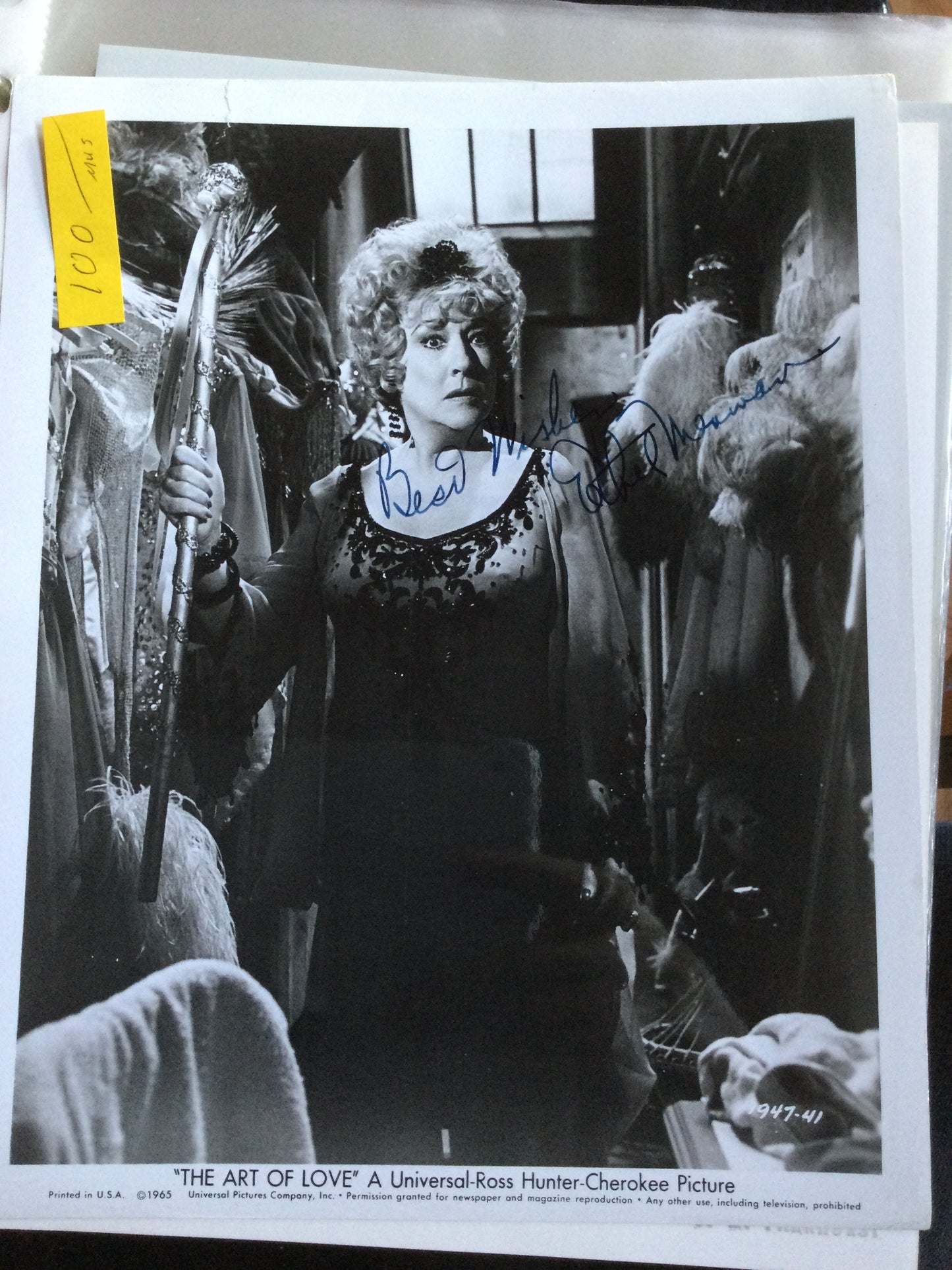 ETHEL MERMAN, autograph