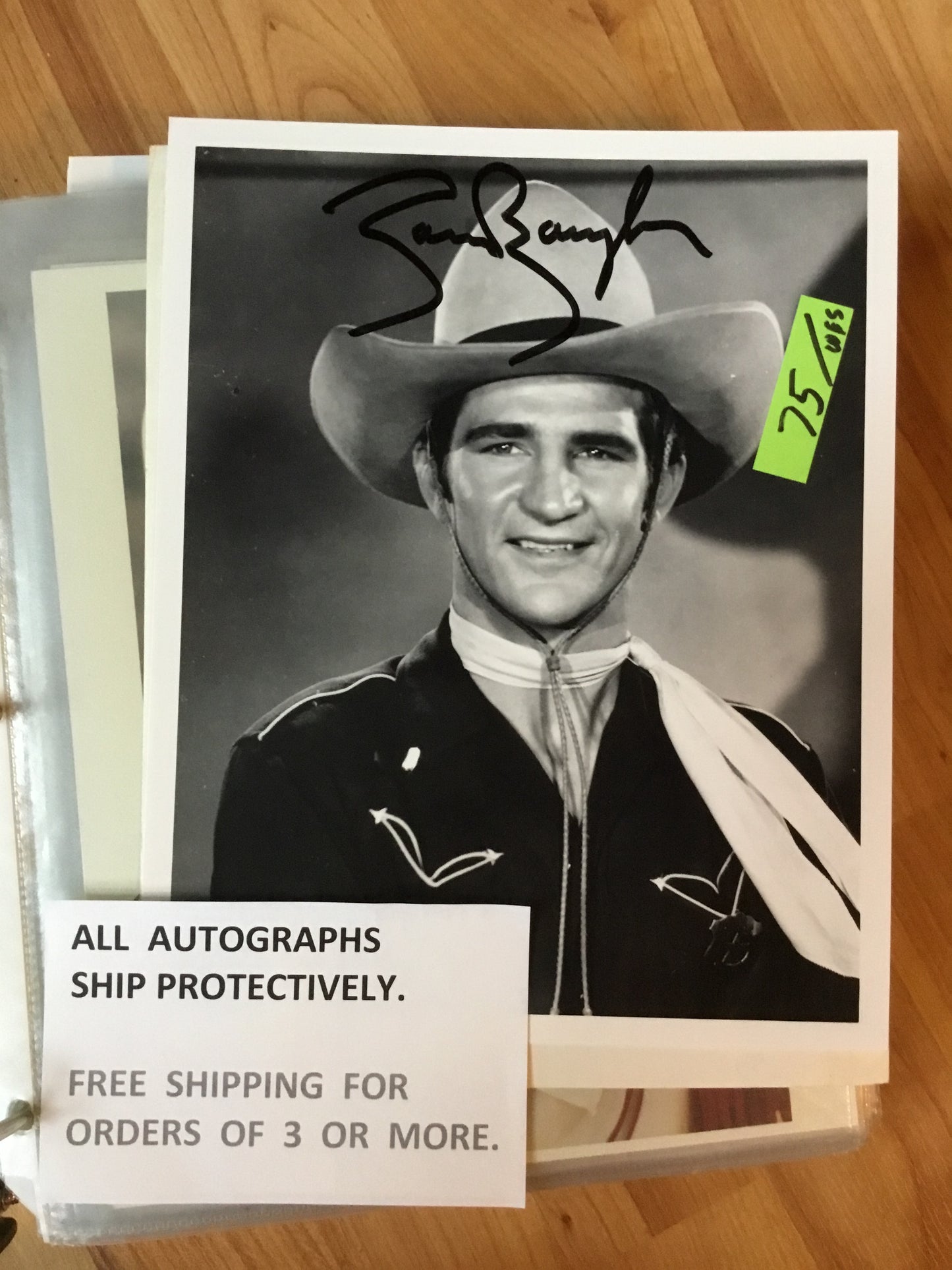 Sammy Baugh KING OF THE TEXAS RANGERS autograph