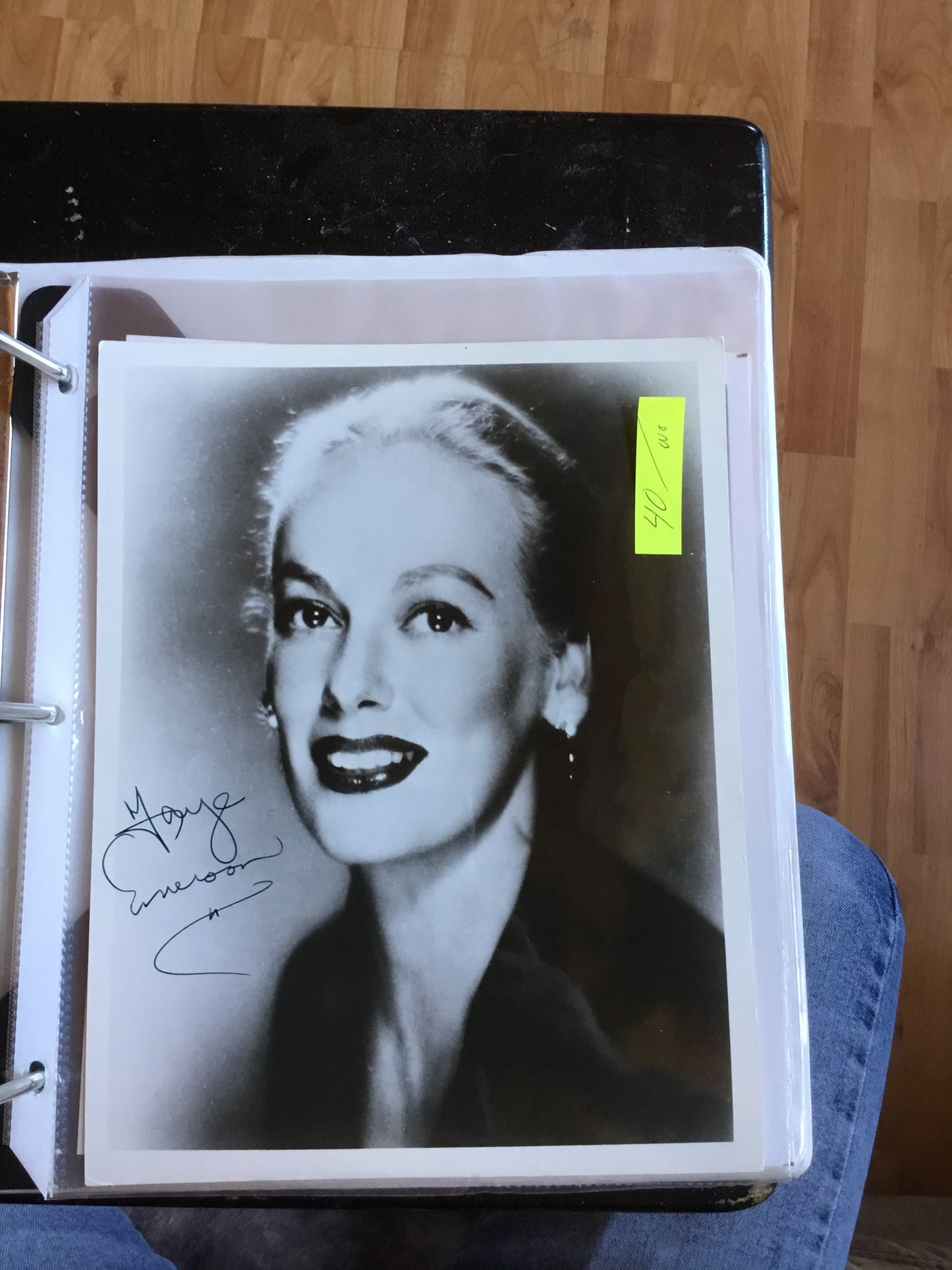 Faye Emerson, actress, autograph