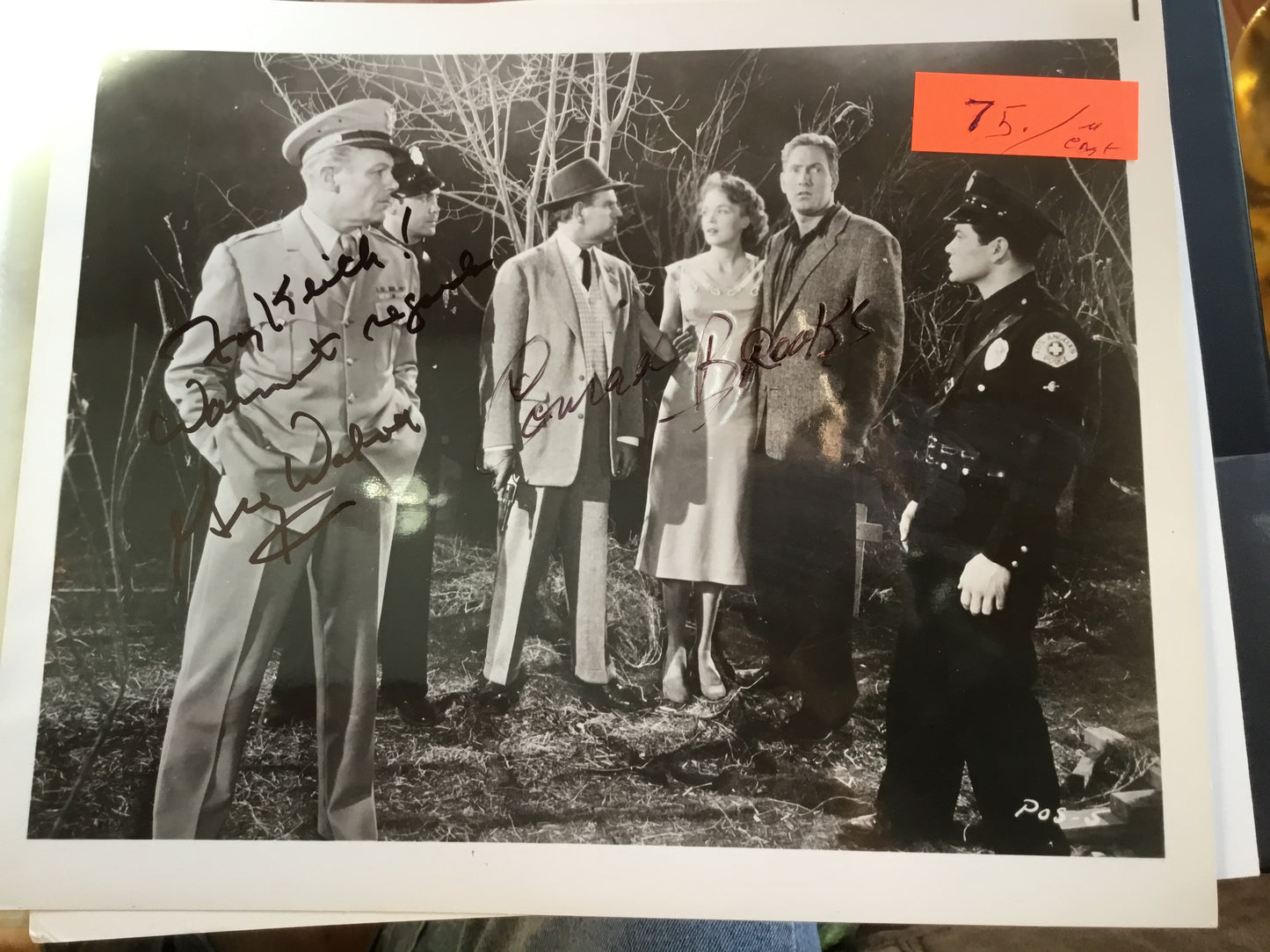 PLAN 9 FROM OUTER SPACE, Ed Wood’s movie, Gregory Walcott, Conrad Brooks, autograph