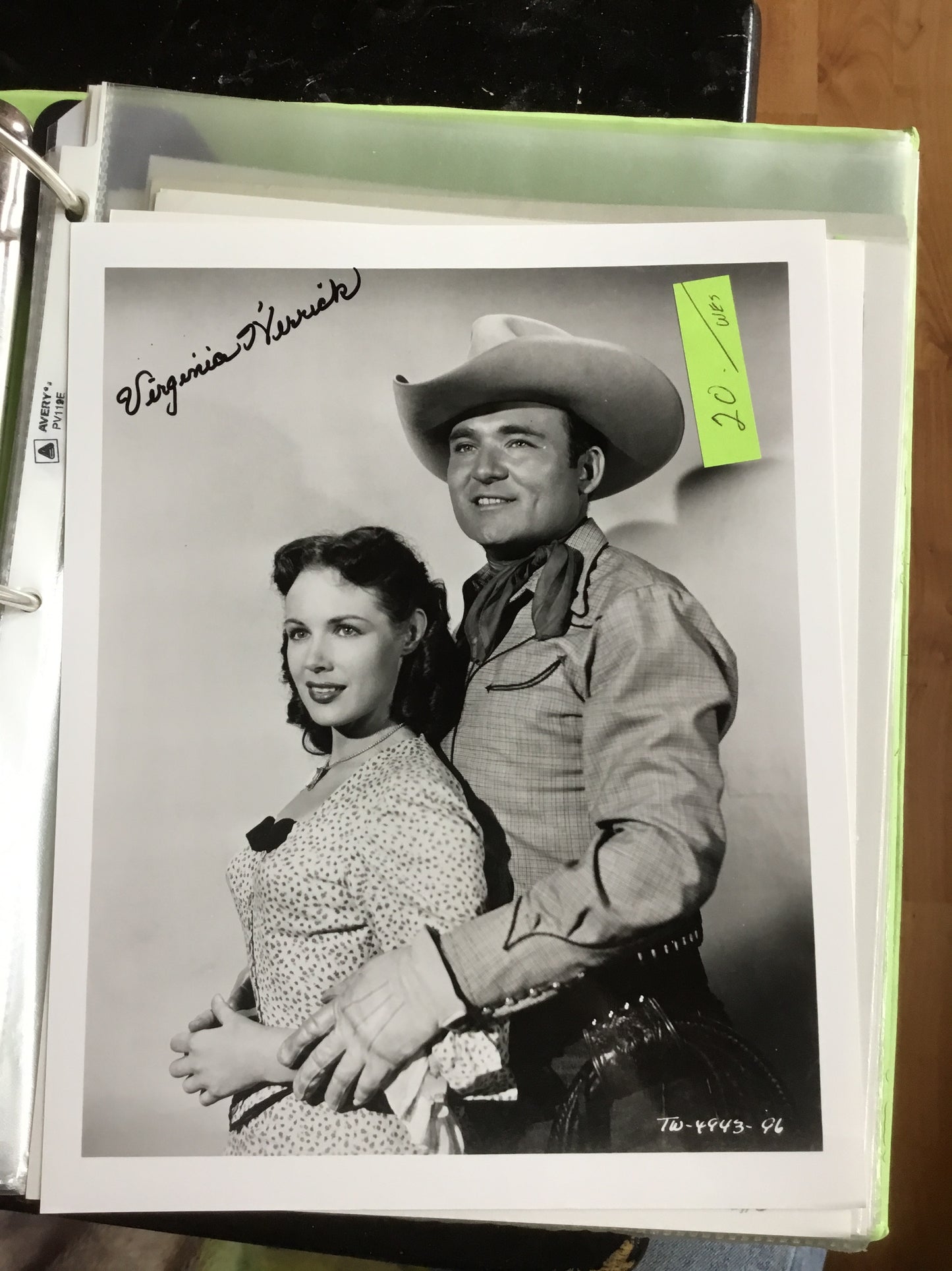 VIRGINIA HERRICK, autograph