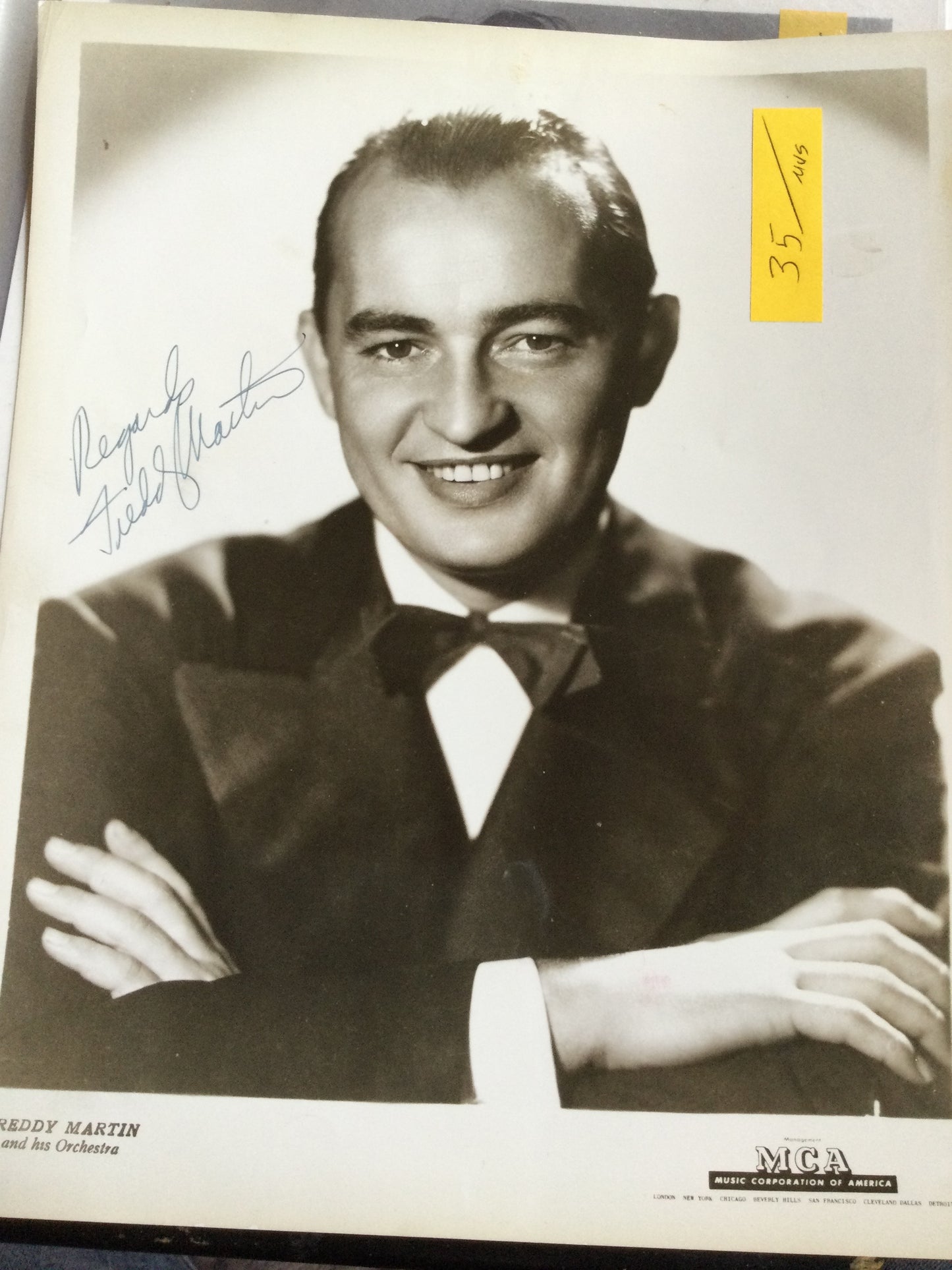 FREDDIE MARTIN, autograph