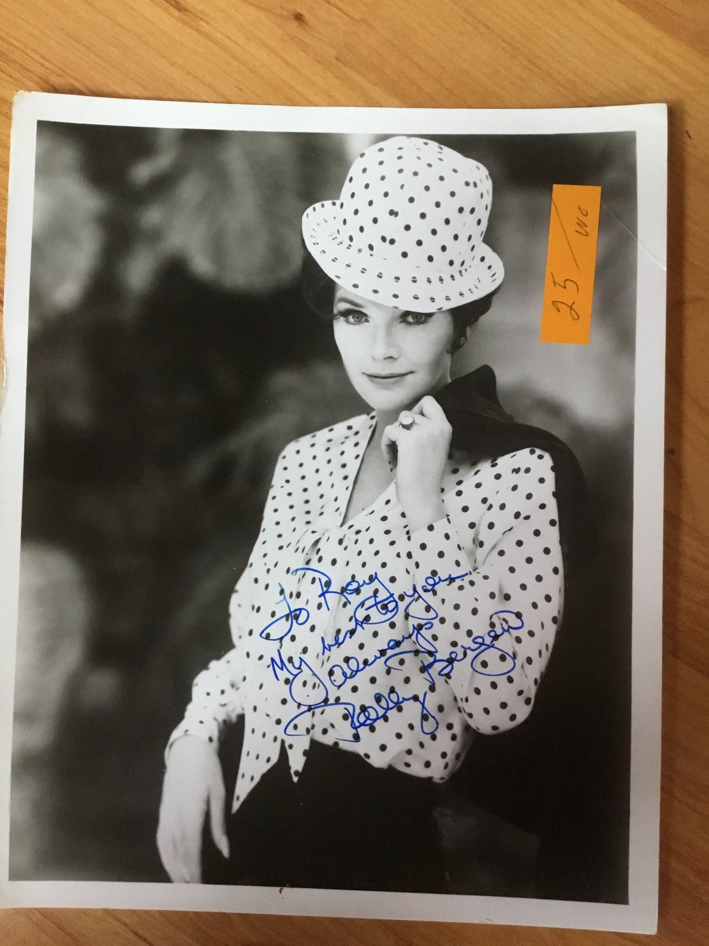 Polly Bergen, autograph