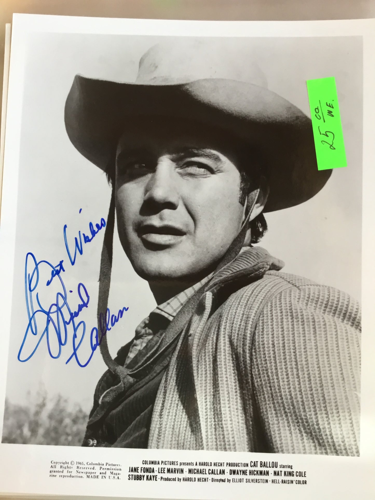 Michael Callan, CAT BALLOU, autograph