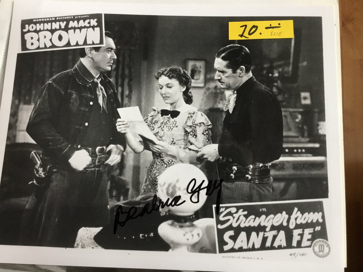 BEATRICE KAY, Stranger From Santa Fe, autograph