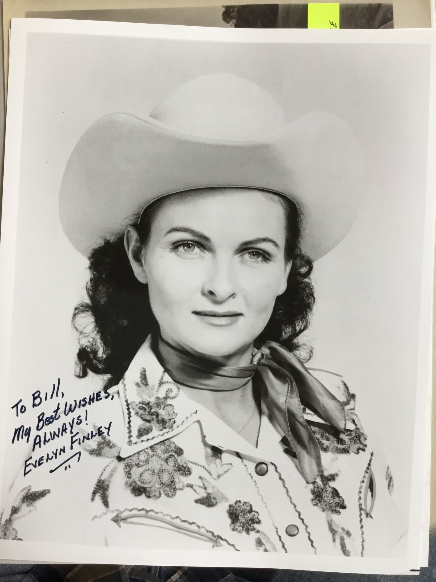 EVELYN FINLEY, autograph