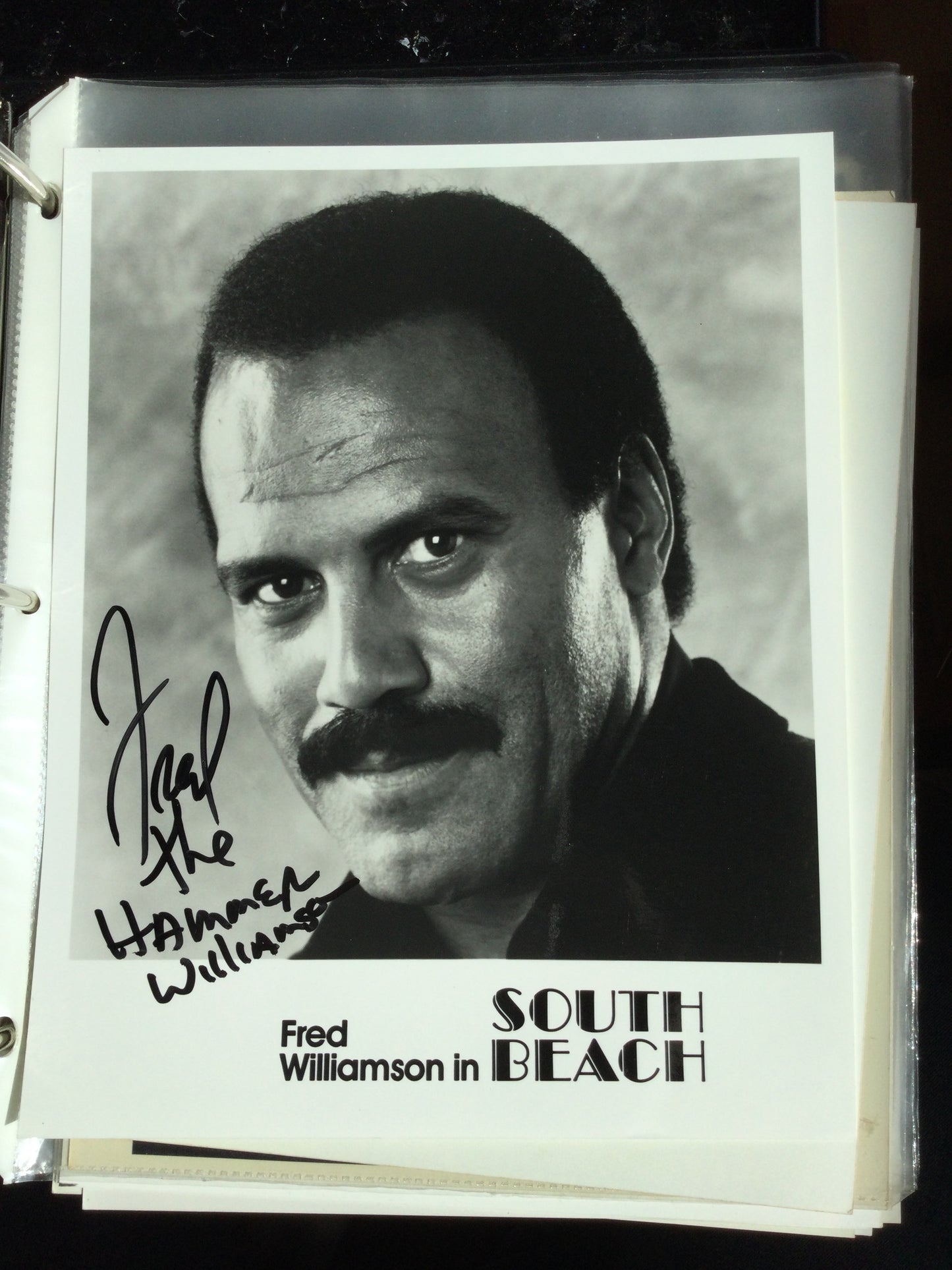 FRED WILLIAMSON, autograph