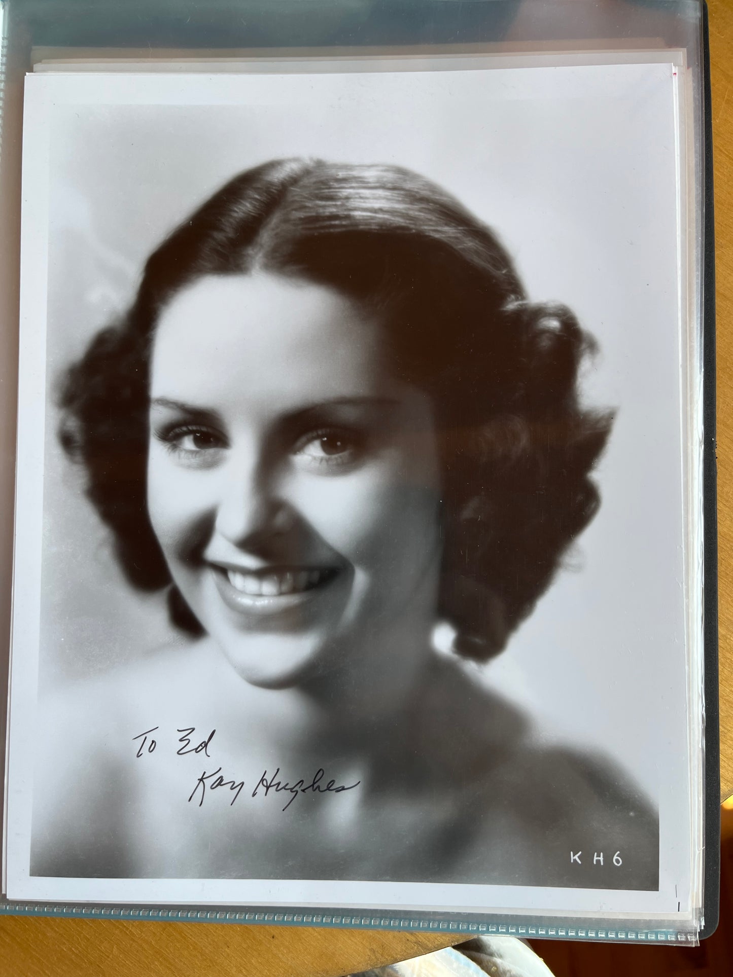 KAY HUGHES, actress, autograph