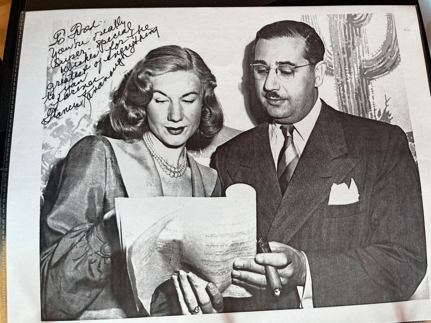 Frances Kavanaugh, Hollywood screenwriter, autograph