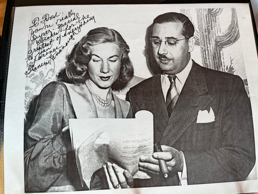 Frances Kavanaugh, Hollywood screenwriter, autograph