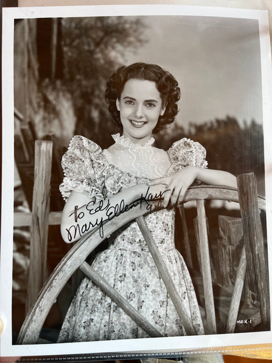 MARY ELLEN KAY, actress, autograph