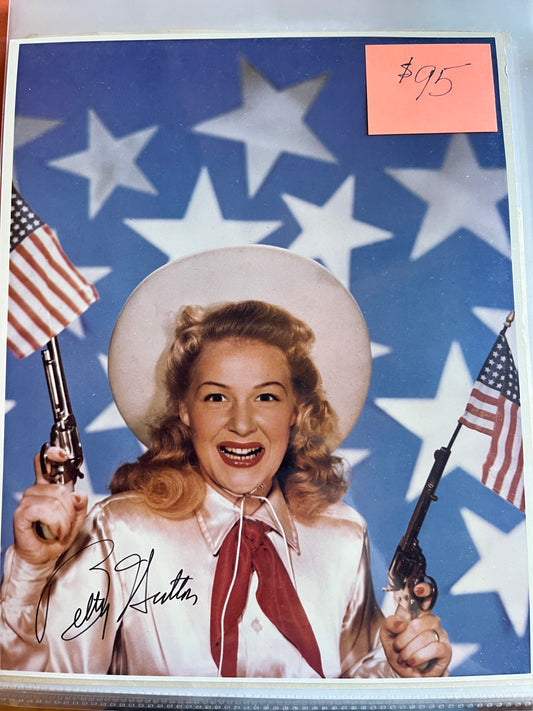 BETTY HUTTON, actress, autograph