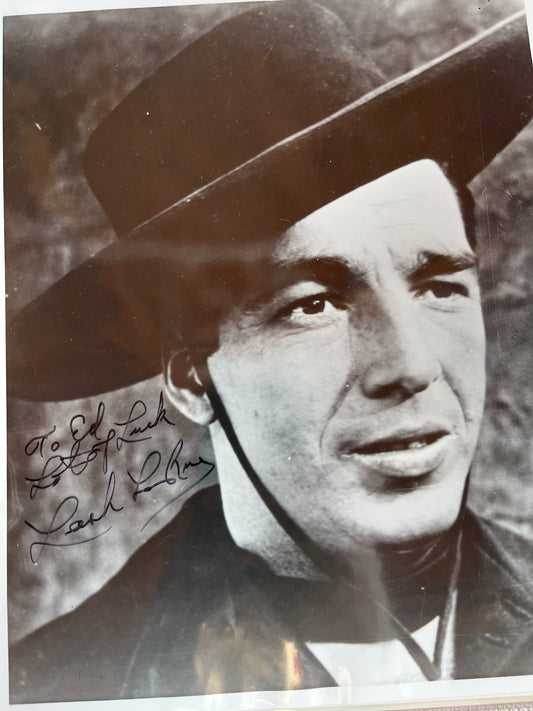 LASH LaRUE, cowboy star, autograph